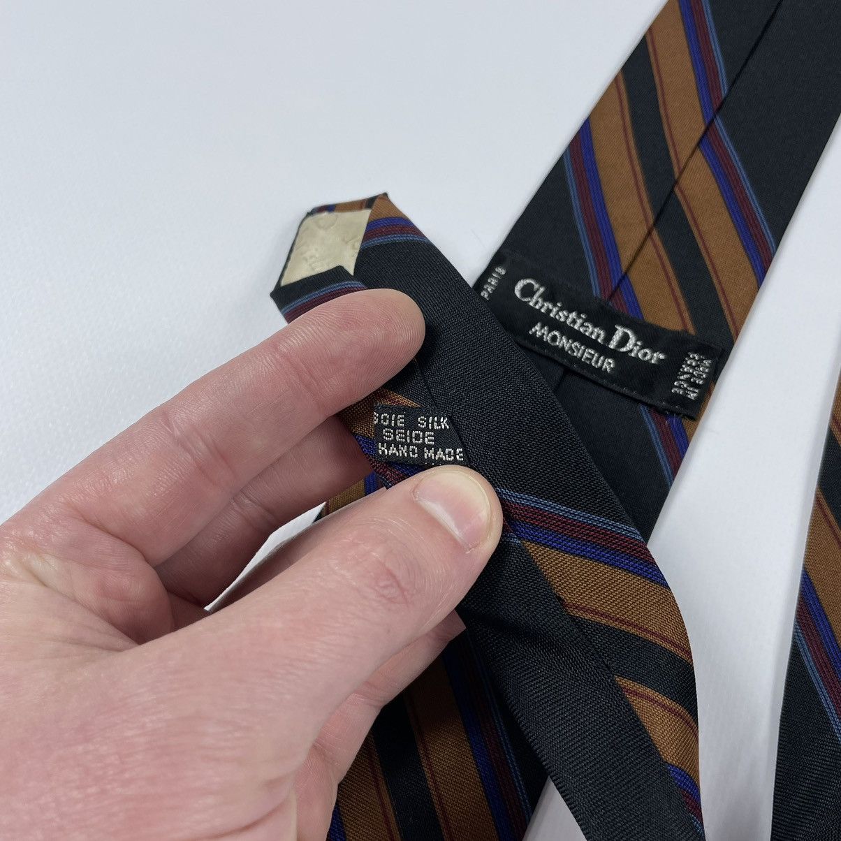 Christian Dior Monsieur Vintage Christian Dior Monsieur Silk striped Tie Size ONE SIZE - 9 Thumbnail