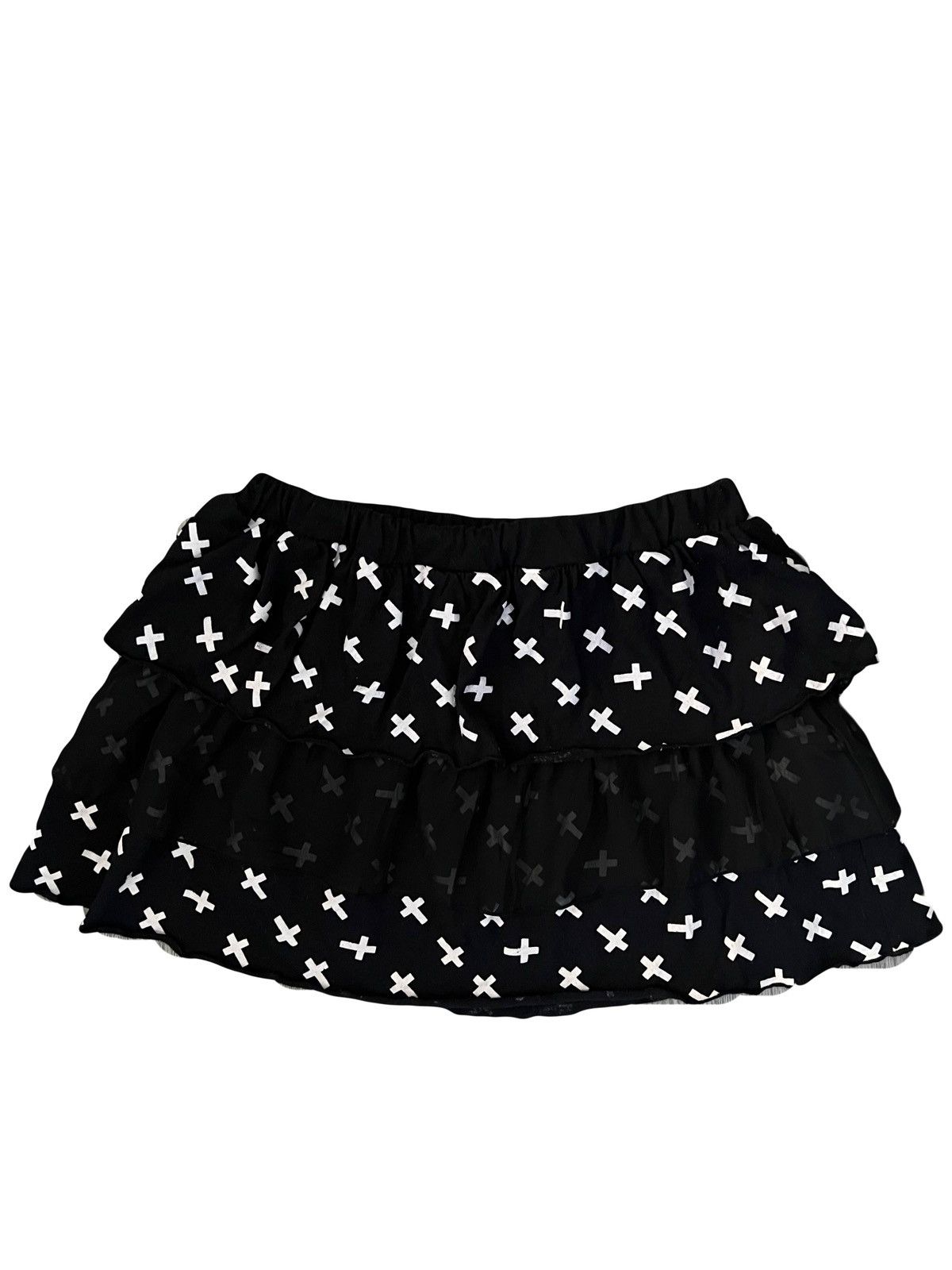 Japanese Brand Multi Cross Punk Layer mini skirt ➕🖤 Size 27" / US 4 / IT 40 - 1 Thumbnail