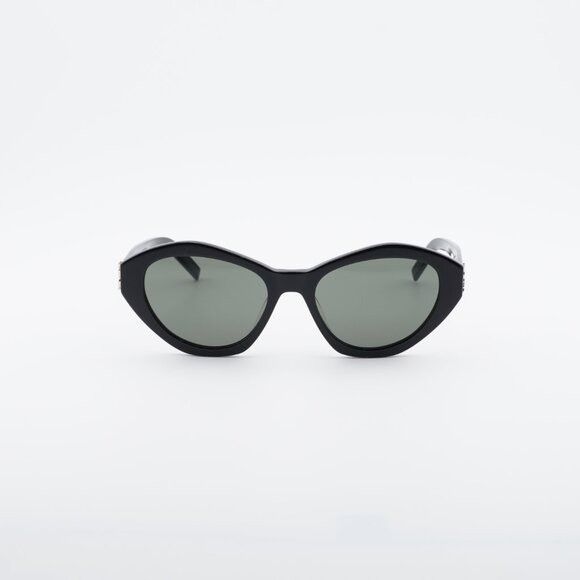 Saint Laurent Paris Saint Laurent SLM60 006 Sunglasses Black Cat Eye Frame, Grey Size ONE SIZE - 3 Thumbnail