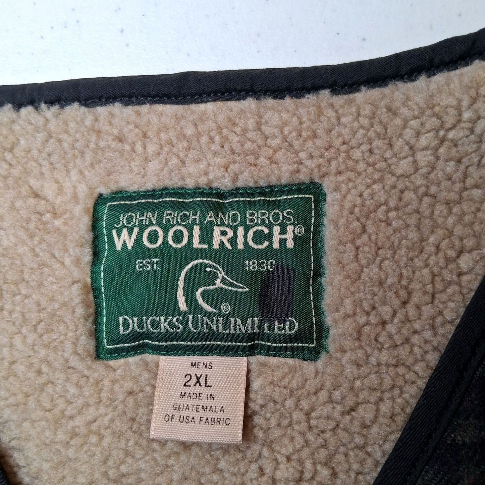 Vintage VINTAGE Woolrich x Ducks Unlimited Vest Men 2XL Plaid Wool Blend Sherpa Lined Zip Up Size US XXL / EU 58 / 5 - 5 Thumbnail