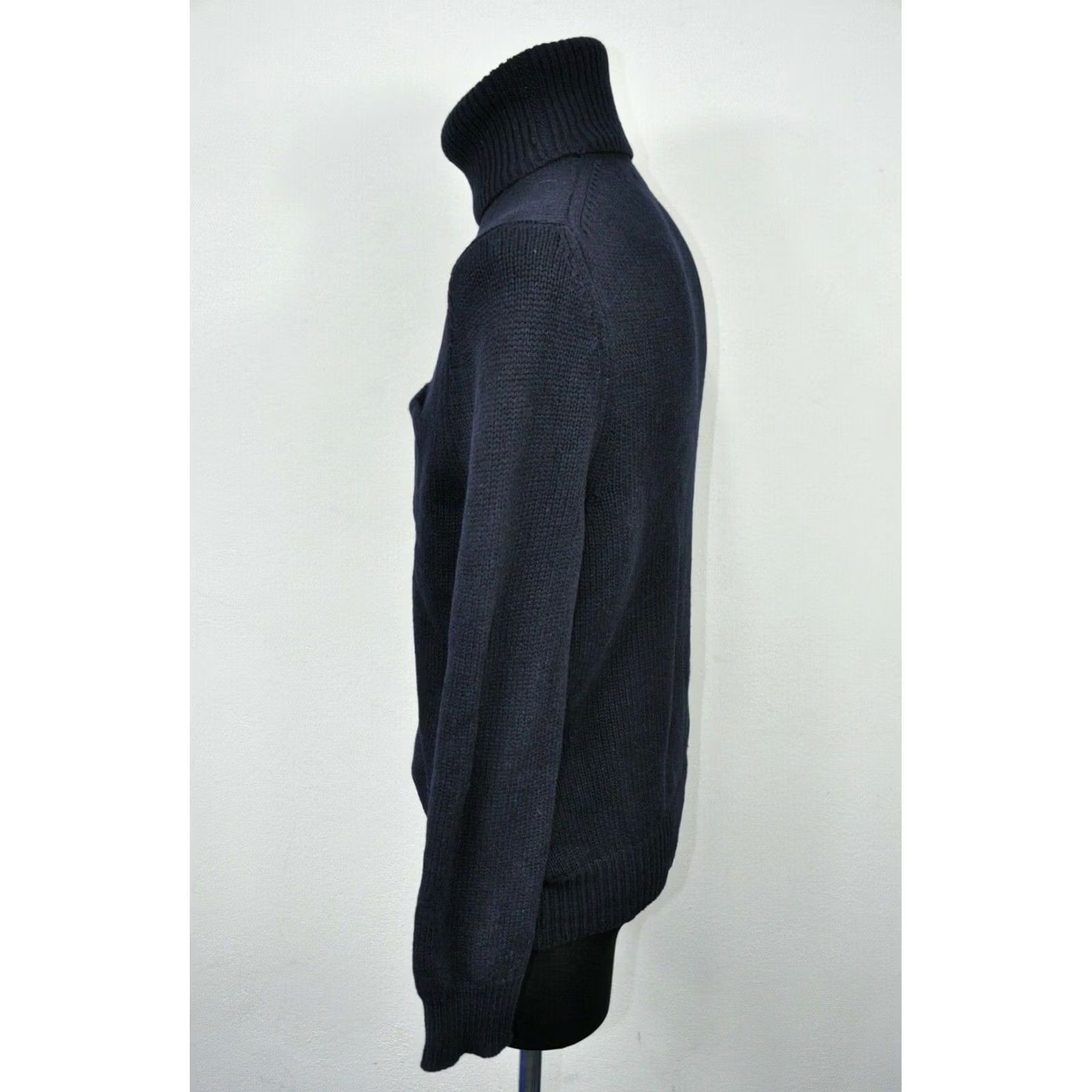 Acne Studios ACNE STUDIOS Chet P AW14 SWEATER Wool Navy Blue M Mens Pullover Turtleneck Size US M / EU 48-50 / 2 - 5 Thumbnail