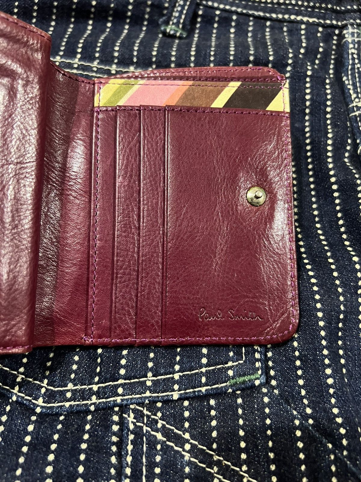 Genuine Leather × Paul Smith Paul Smith Rabbit Logo Hobo Violet Kiss Lock Leather Wallet Size ONE SIZE - 7 Thumbnail