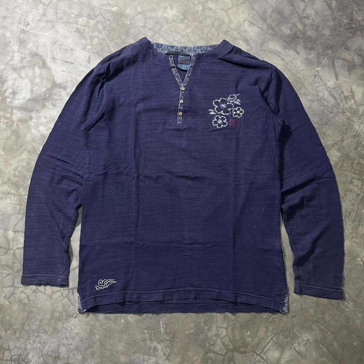 Japanese Brand JAPANESE TRADITIONAL FLOWER LONG SLEEVE SUKAJAN STYLE Size US M / EU 48-50 / 2 - 1 Thumbnail