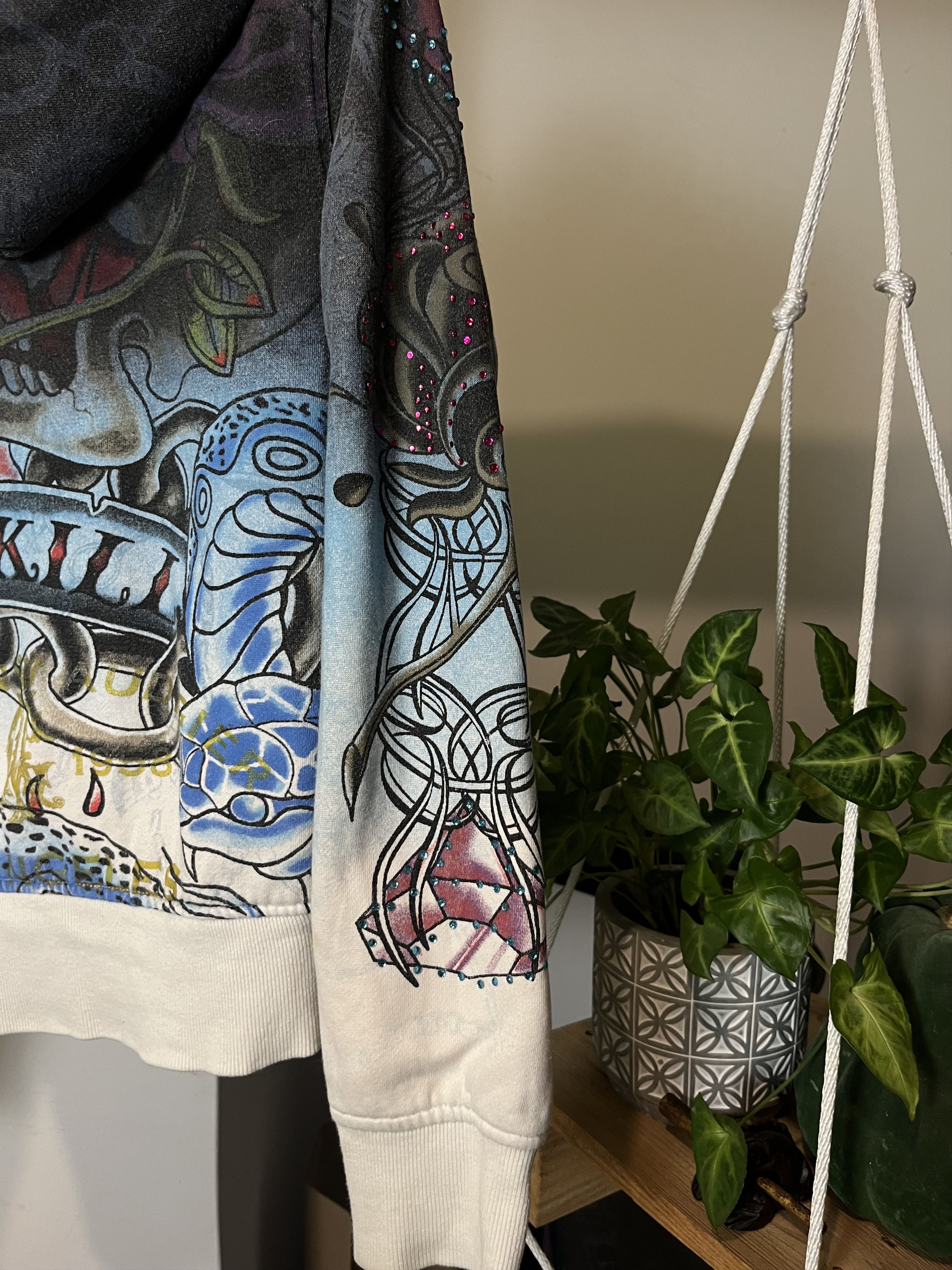 Christian Audigier × Ed Hardy × Vintage Ed Hardy By Christian Audigier Zip Hoodie Size M / US 6-8 / IT 42-44 - 4 Thumbnail