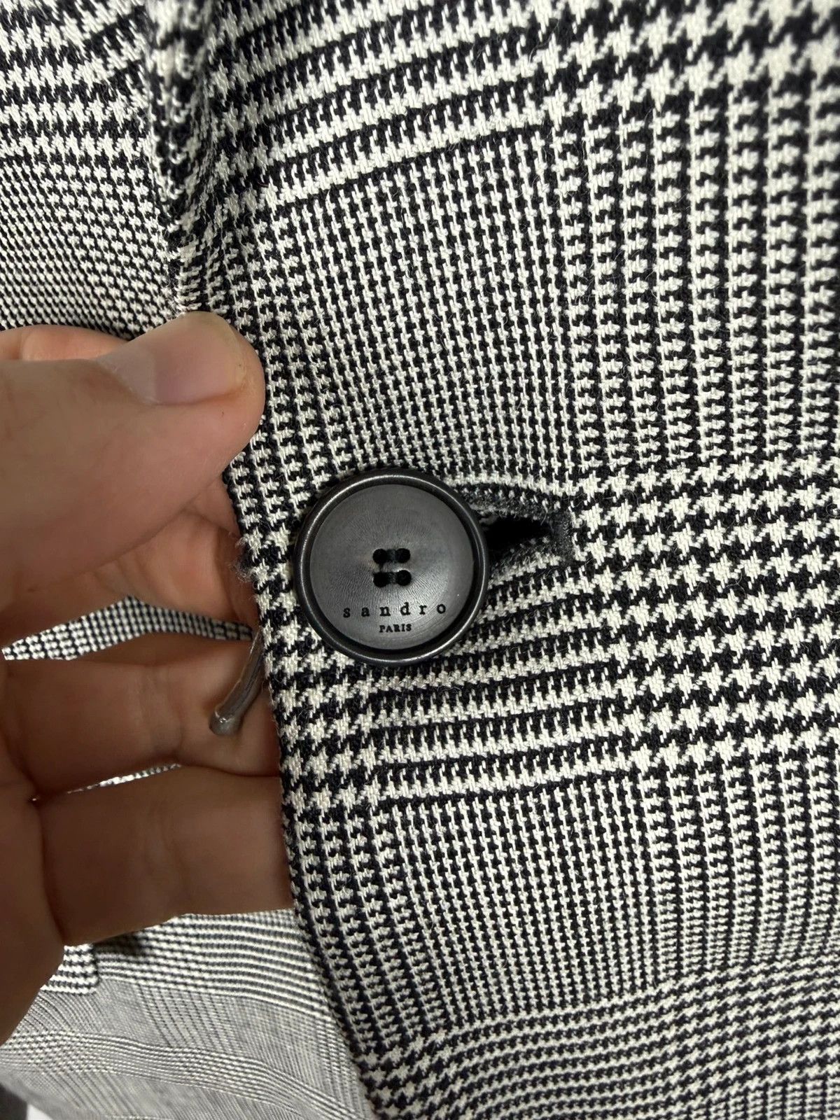 Sandro Sandro Prince Of Wales Checked Wool Suit Size 42R - 6 Thumbnail