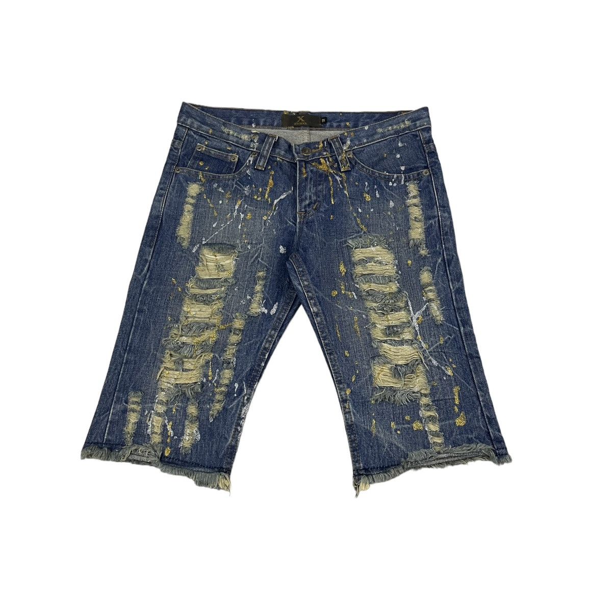 14th Addiction × Japanese Brand × Le Grande Bleu (L.G.B.) Xfrm Japan Distressed Shorts Size US 32 / EU 48 - 1 Thumbnail