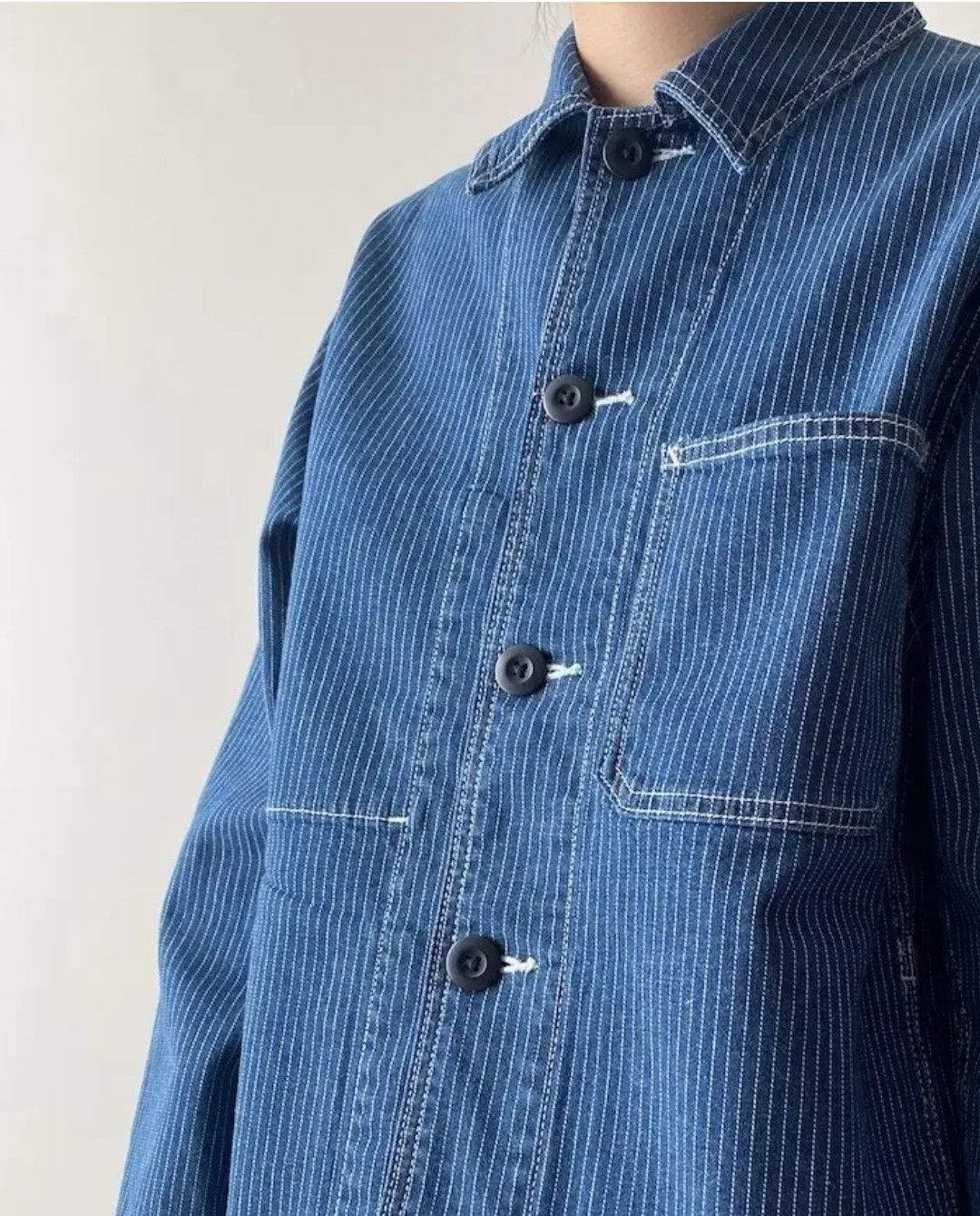 Uniqlo × Vintage Uniqlo Wabash Denim Work Jacket Size US L / EU 52-54 / 3 - 3 Thumbnail
