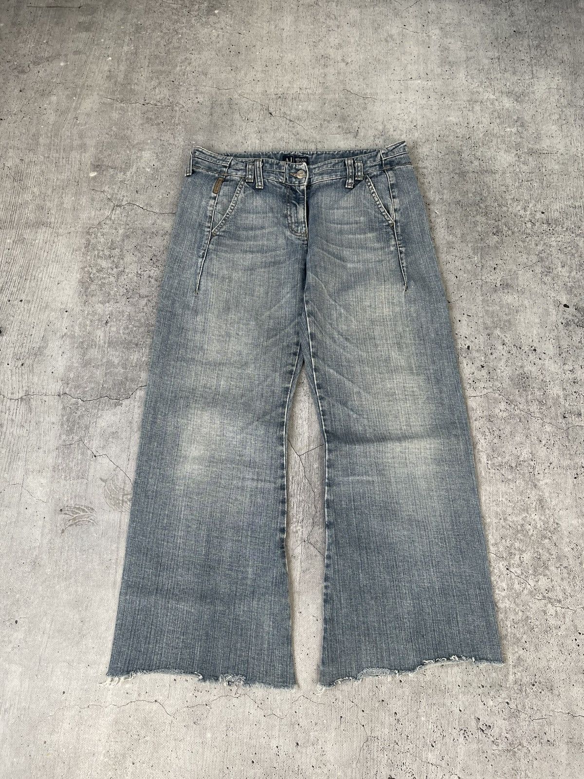Emporio Armani Vintage Emperio Armani Distressed Denim Jeans Pants Faded Size US 29 - 7 Thumbnail