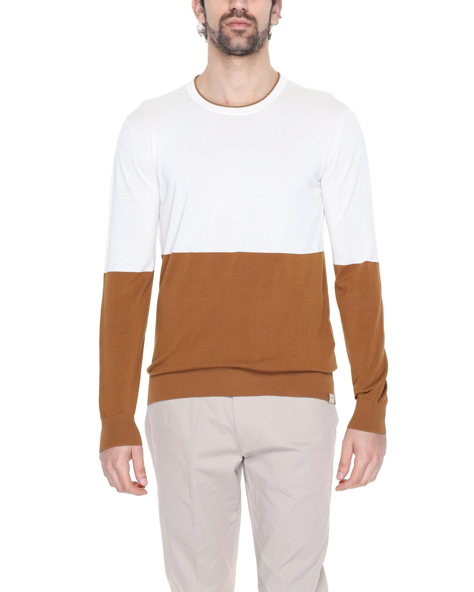 image of Liu Jo Cotton Round Neck Knitwear in White, Men's (Size Medium)