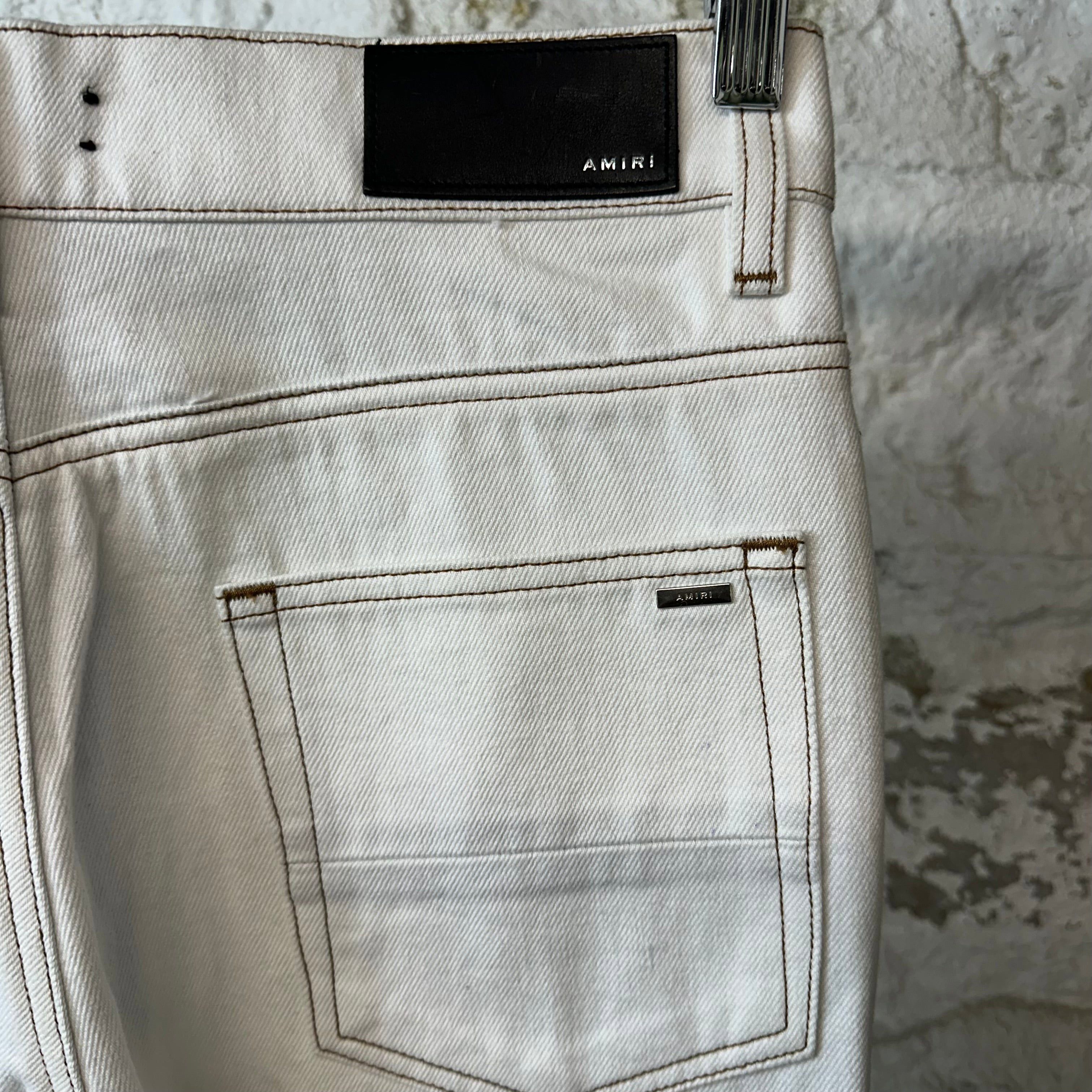 Amiri Amiri Plain White Flare Denim Jeans Sz 30 Size US 30 / EU 46 - 4 Thumbnail