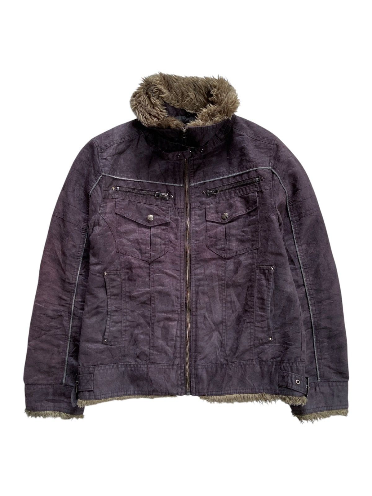 Japanese Brand JAPANESE BAREBACK FAUX FUR BLACK WASHED JACKET Size US M / EU 48-50 / 2 - 2 Thumbnail