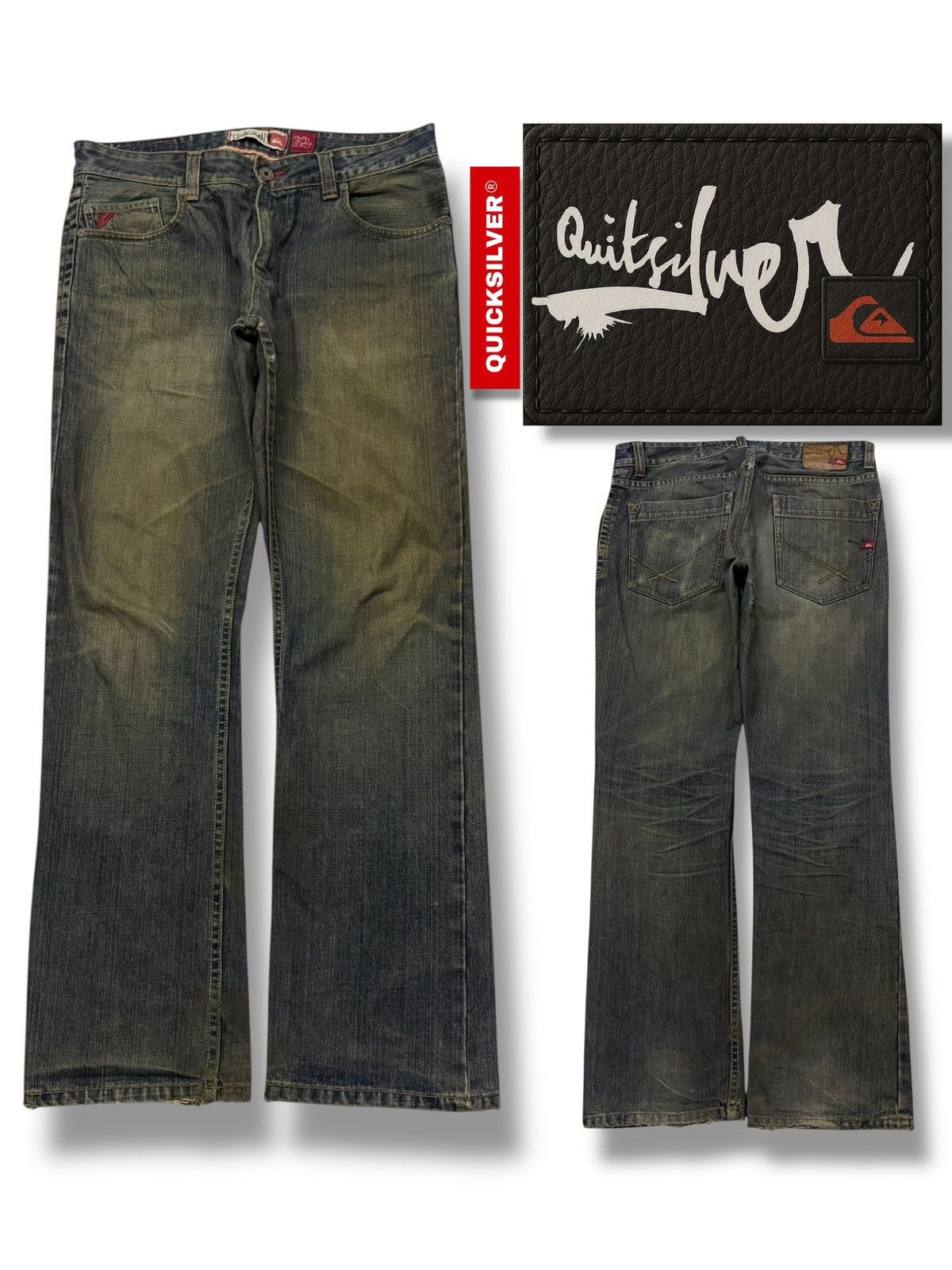 Quiksilver Vintage Y2K Quiksilver QuikJean Japanese Denim Jeans | W35 Size US 35 - 1 Thumbnail
