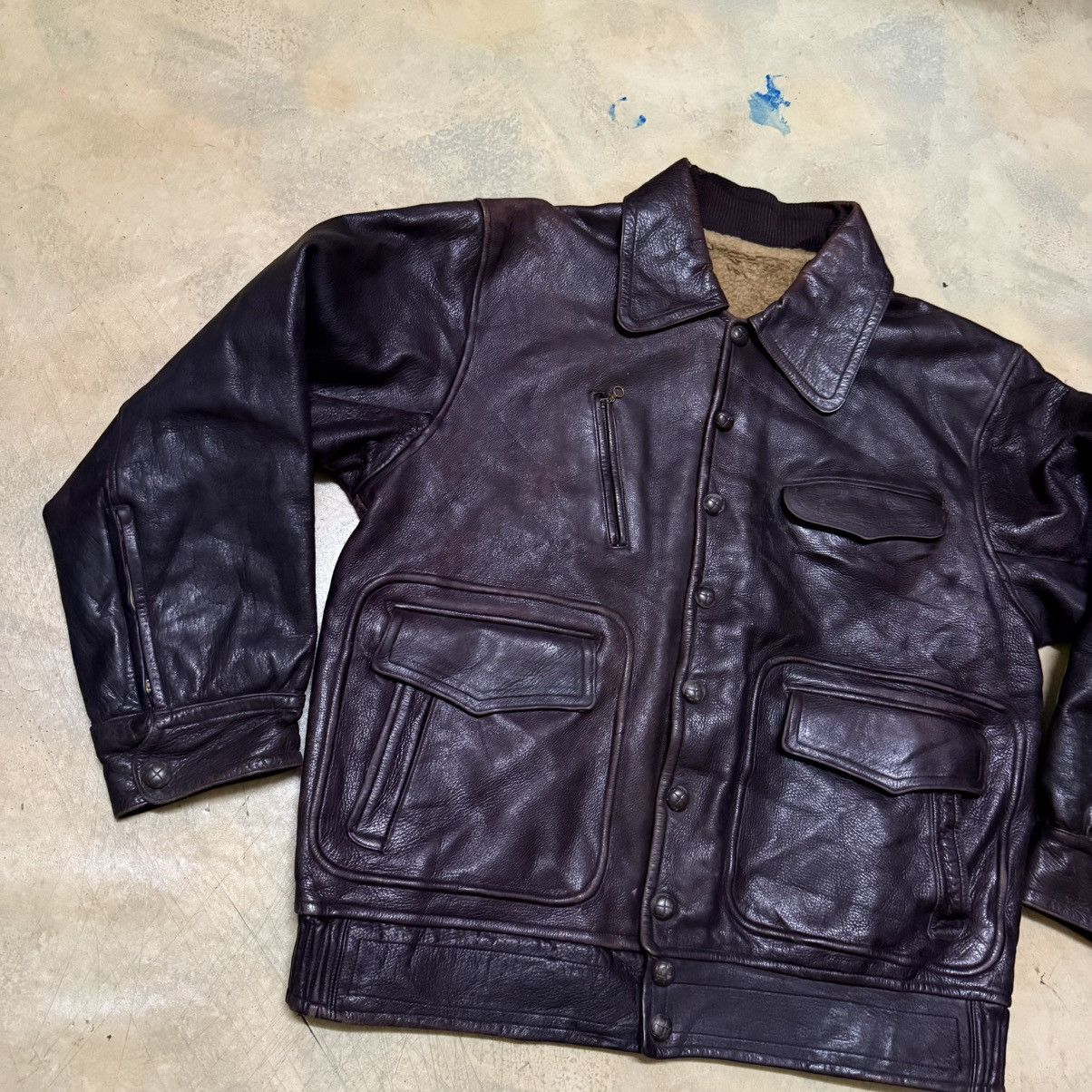 Genuine Leather Vintage Leather Jacket Size US S / EU 44-46 / 1 - 5 Thumbnail