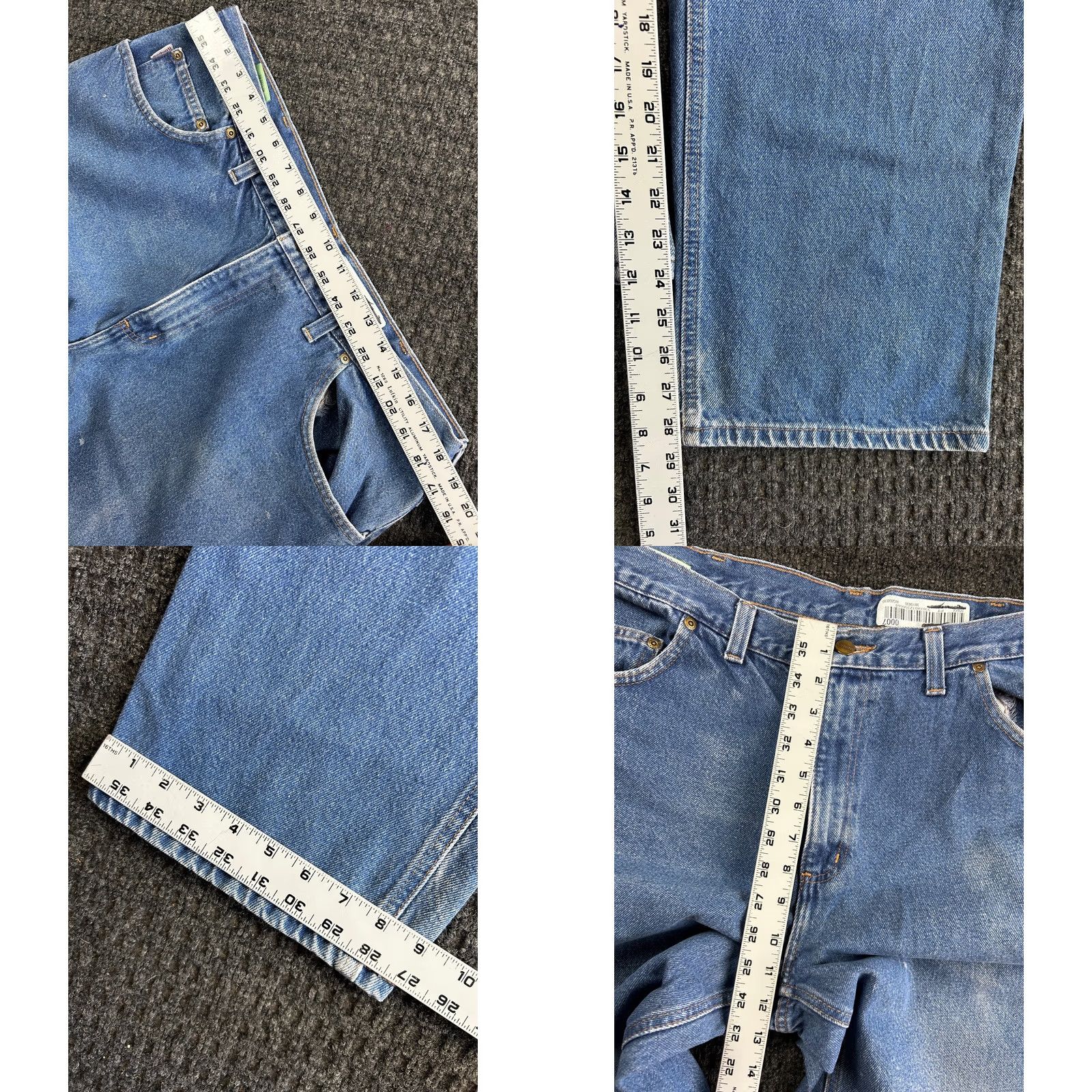 Carhartt VINTAGE Carhartt Jeans Relaxed Fit 38 x 30 Denim Blue 80s 90s Grunge Logo City Skater Mens Jeans Size US 38 / EU 54 - 8 Thumbnail