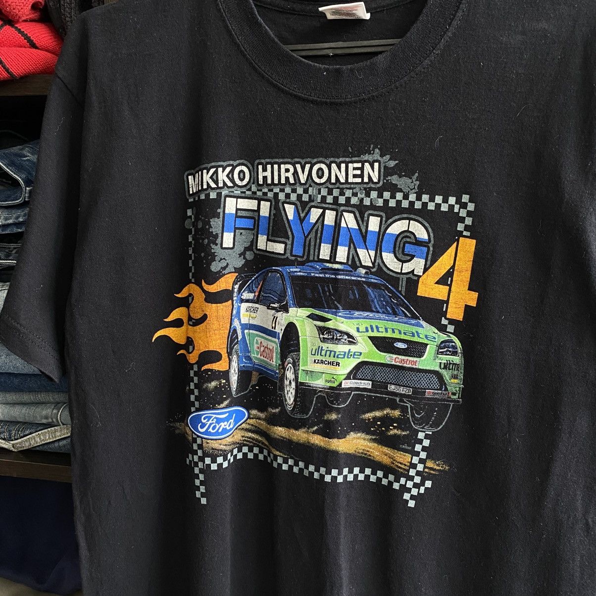 Ford Vintage Ford Mikko Hirvonen Big Logo Racing Nascar tee Size US M / EU 48-50 / 2 - 2 Thumbnail