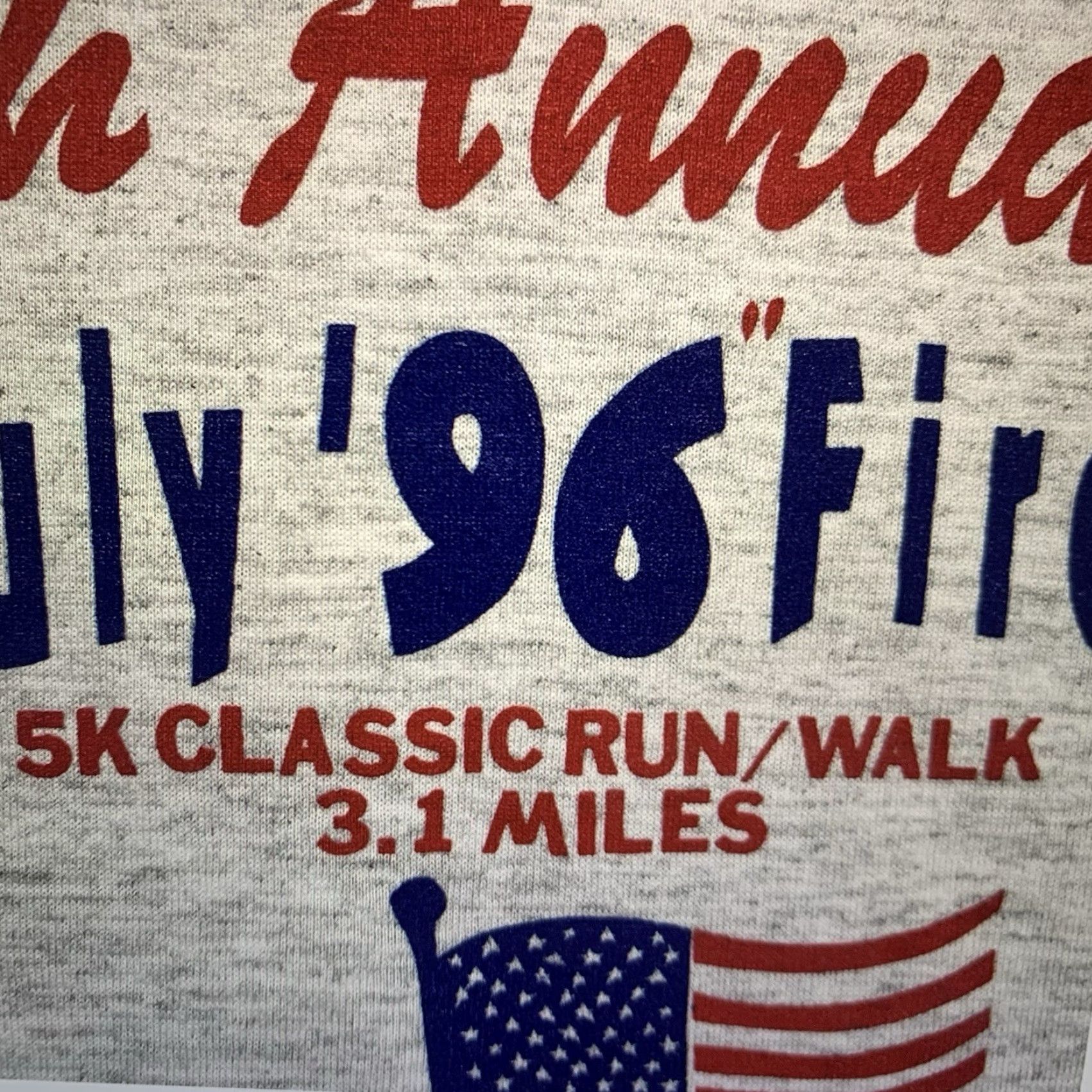Jerzees Vintage JERZEES 4th of July T-Shirt XL Men Patriotic USA Runners 1996 Firecracker Classic Size US XL / EU 56 / 4 - 5 Thumbnail