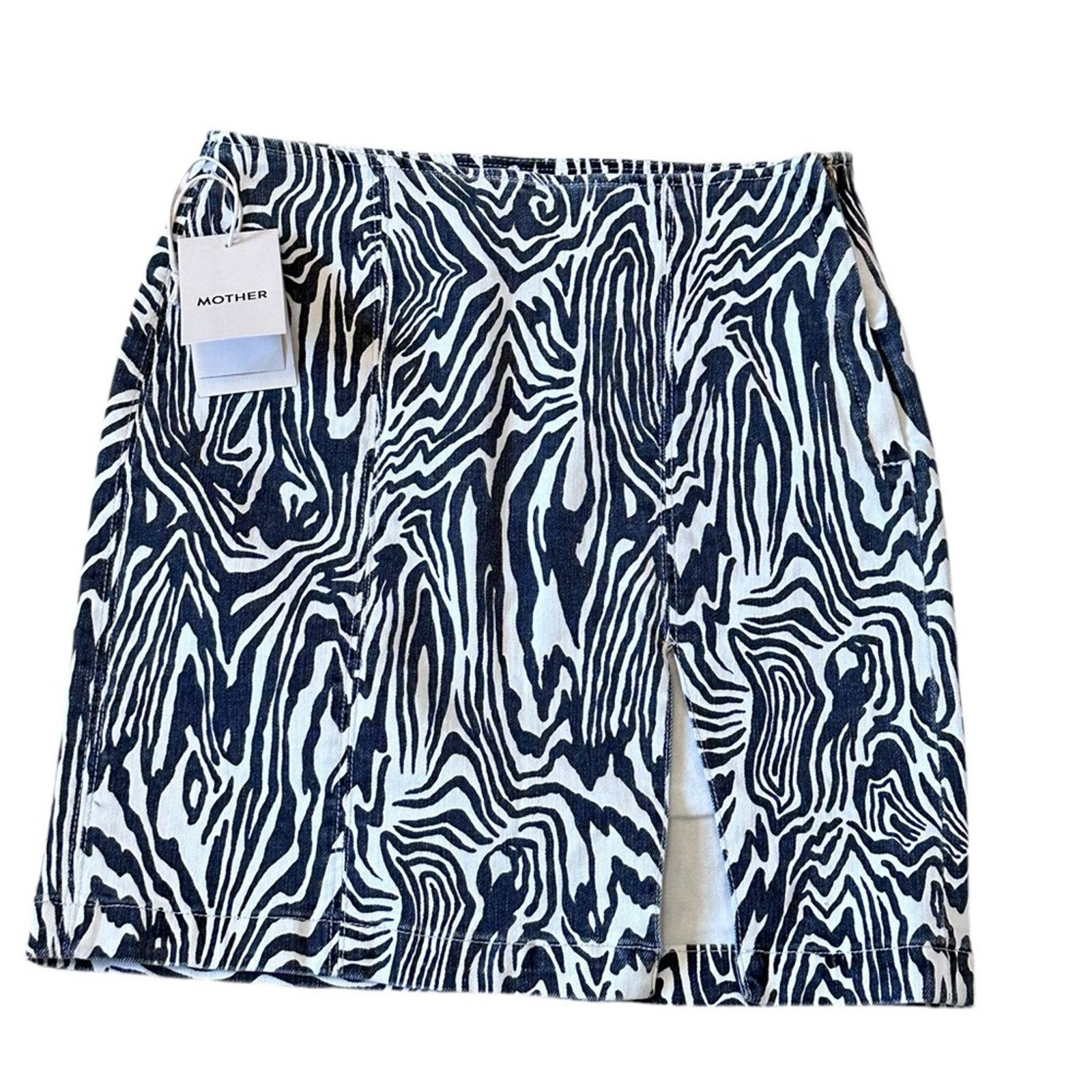 MOTHER NWT MOTHER Denim The Side Splitter Mini Skirt in Hoofin It Size 26" / US 2 / IT 38 - 5 Thumbnail