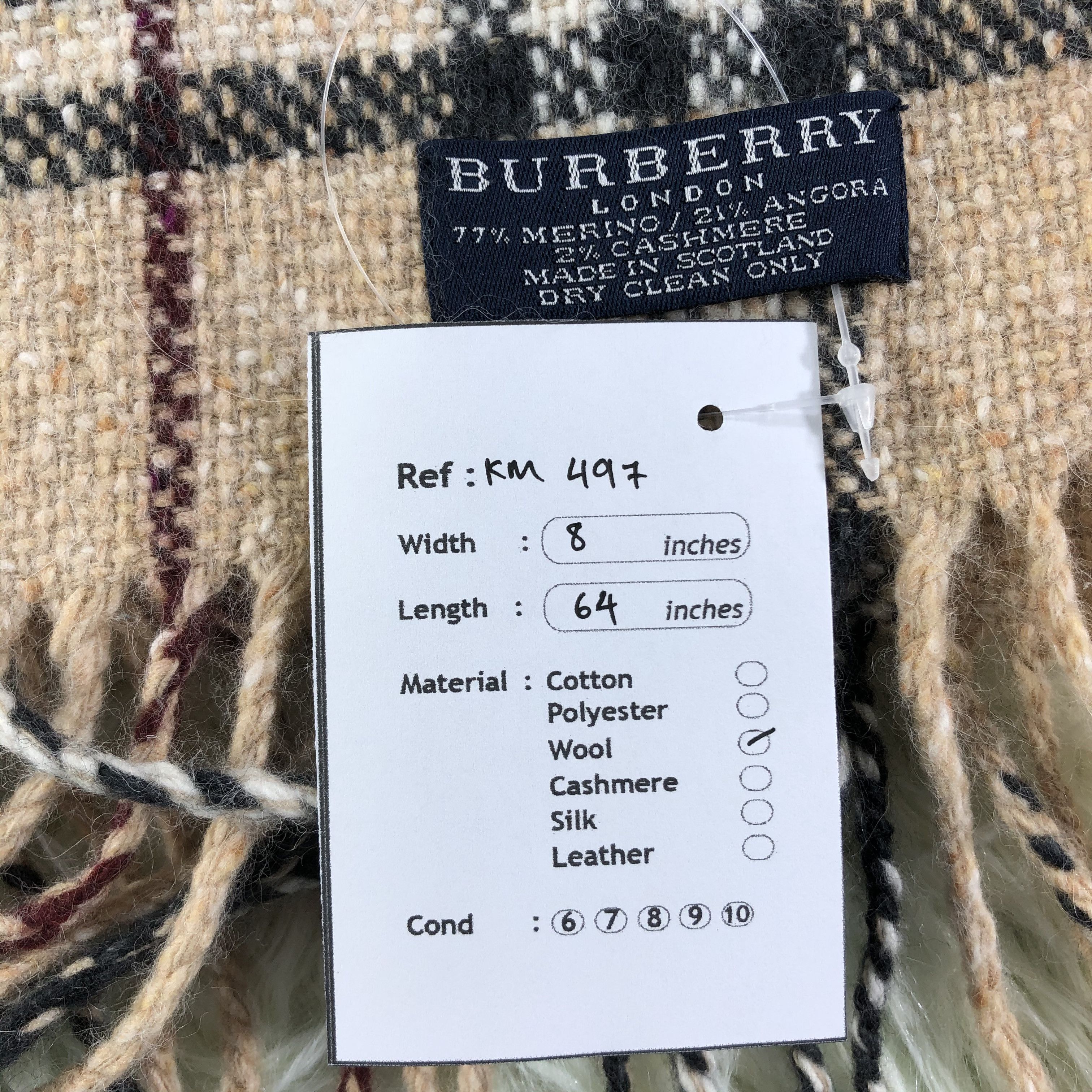 Burberry × Vintage Burberry Scarf / Muffler / Neckwear - KM497 Size ONE SIZE - 5 Thumbnail