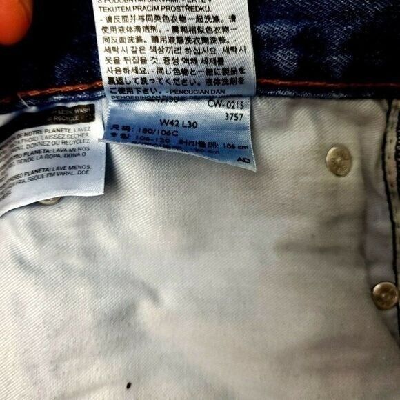 Levi's Levi's 505 Blue Jeans 42/25 High Rise Medium Wash Selvedge Size US 42 / EU 58 - 4 Thumbnail