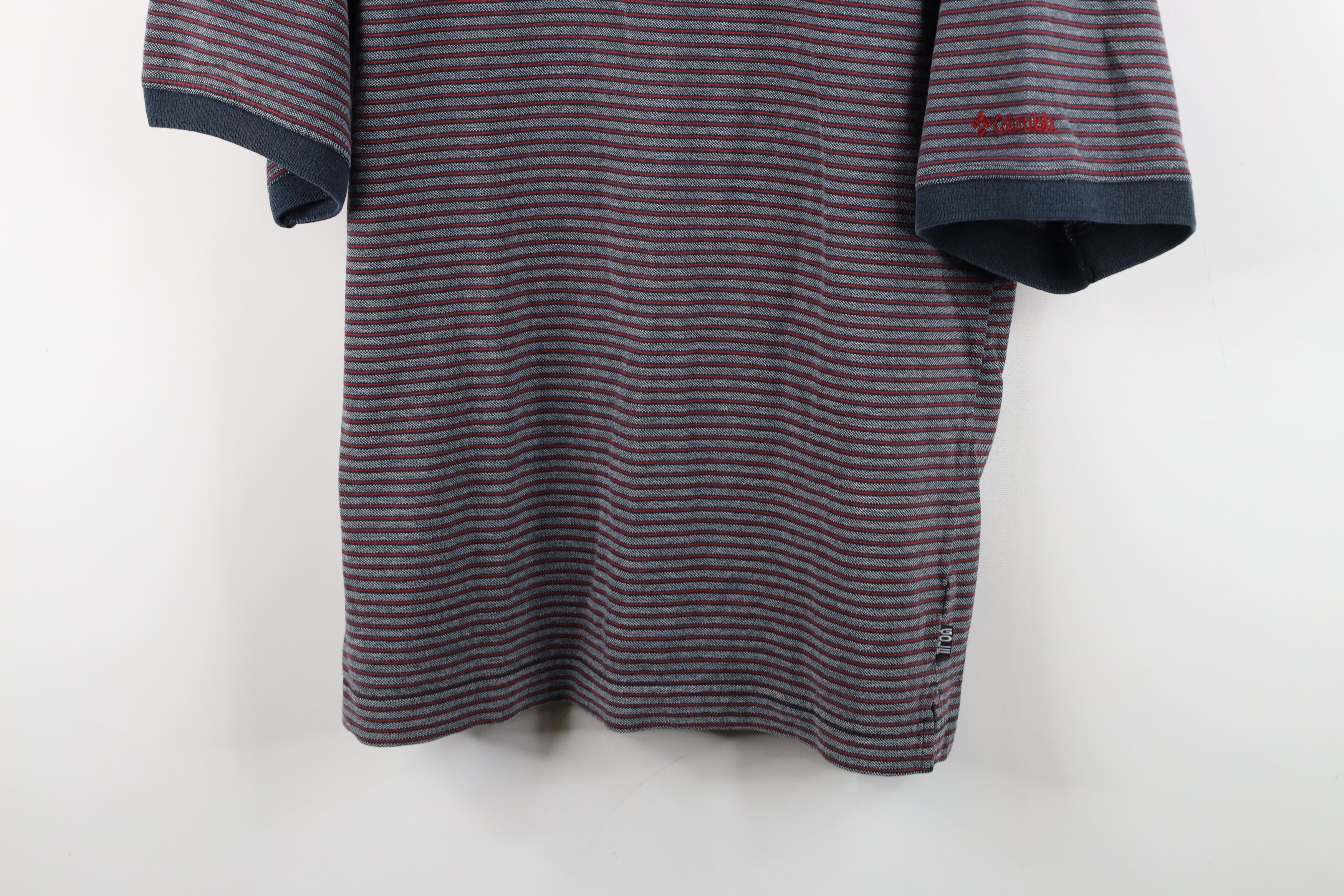 Columbia Vintage 90s Columbia Golf Spell Out Striped Knit Polo Shirt Size US M / EU 48-50 / 2 - 3 Thumbnail