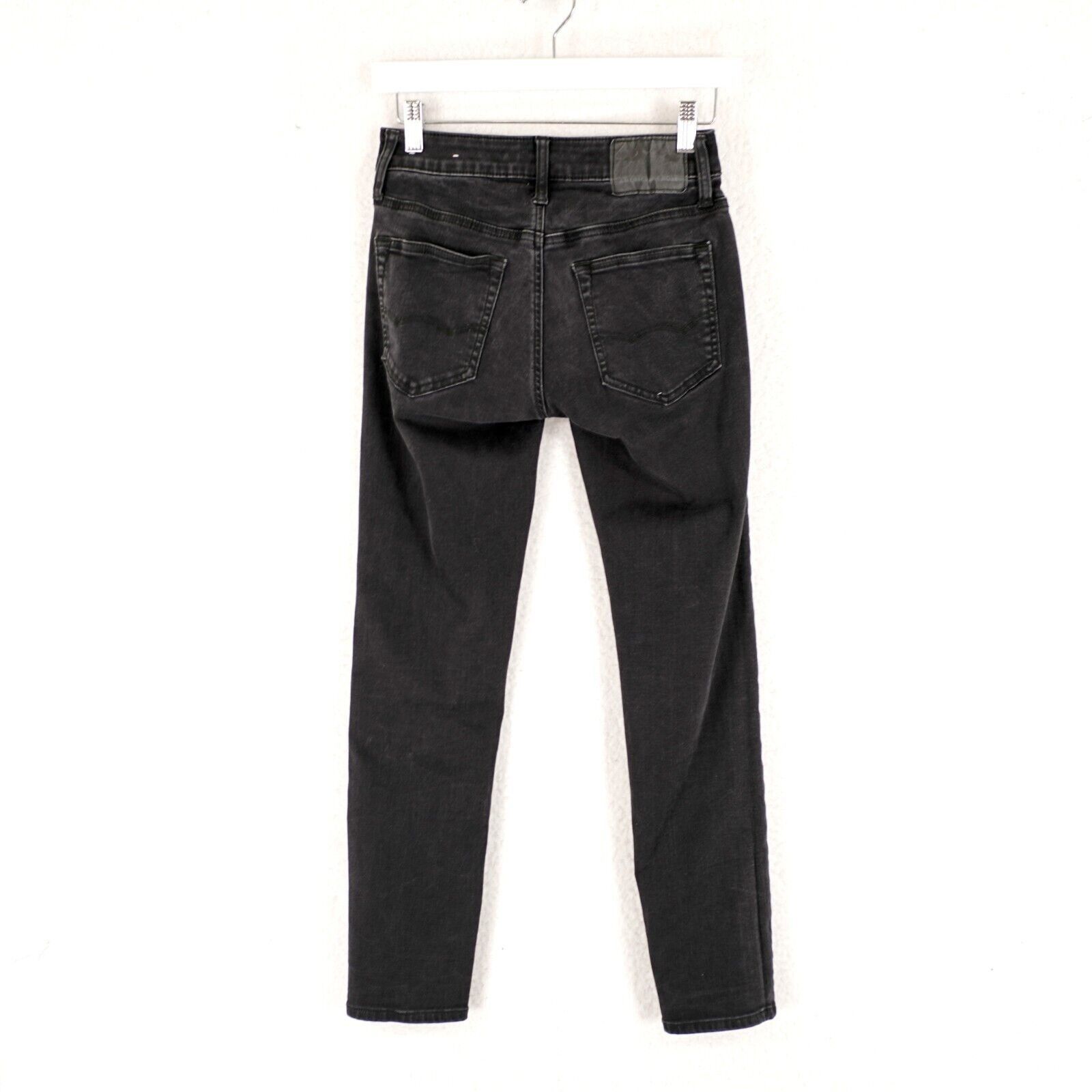 American Eagle Outfitters American Eagle Next Level Flex Black Denim Low Rise Jeans 26 Size US 26 / EU 42 - 5 Thumbnail