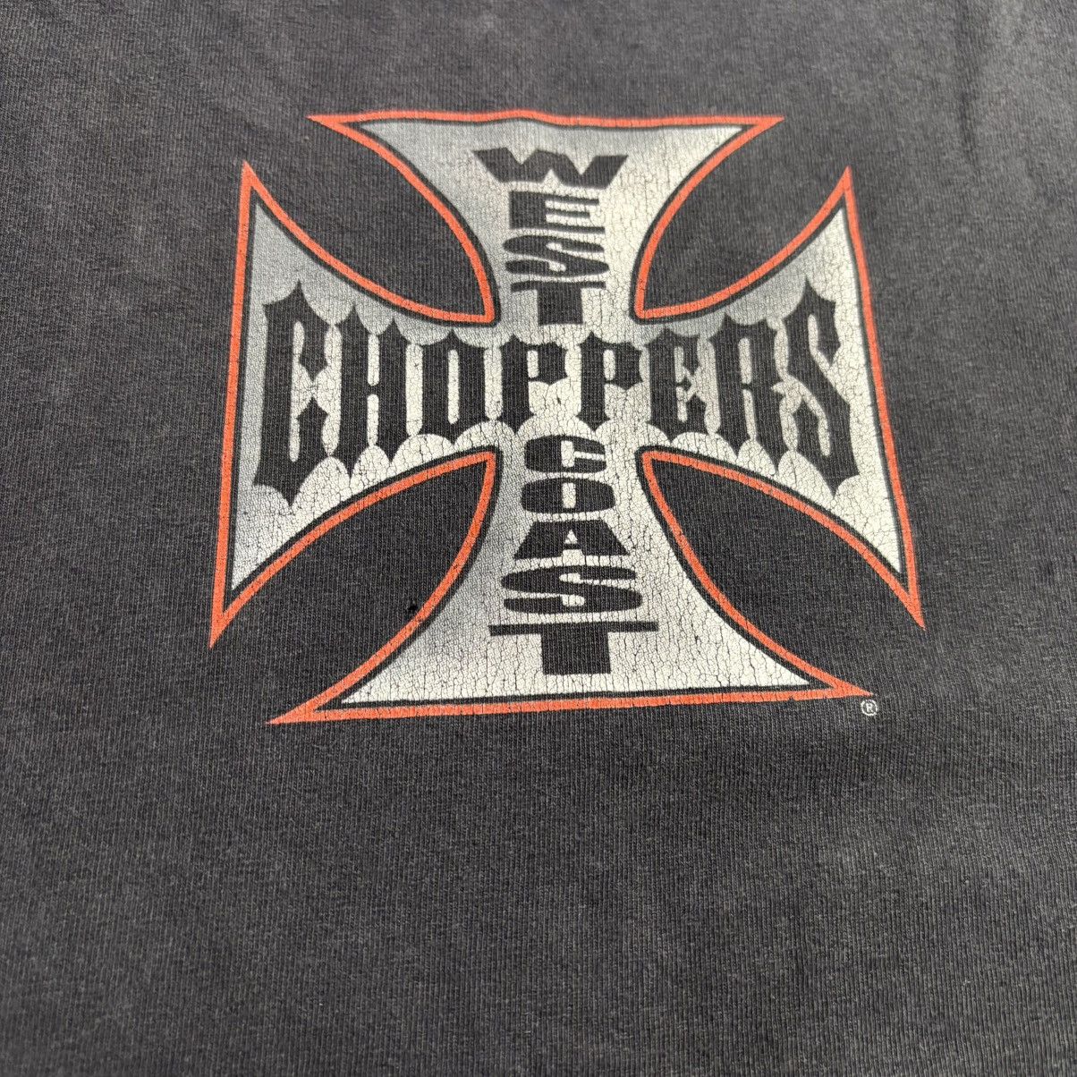 Vintage × West Coast Choppers West coast chopper Big logo faded t-shirt Size US L / EU 52-54 / 3 - 7 Thumbnail