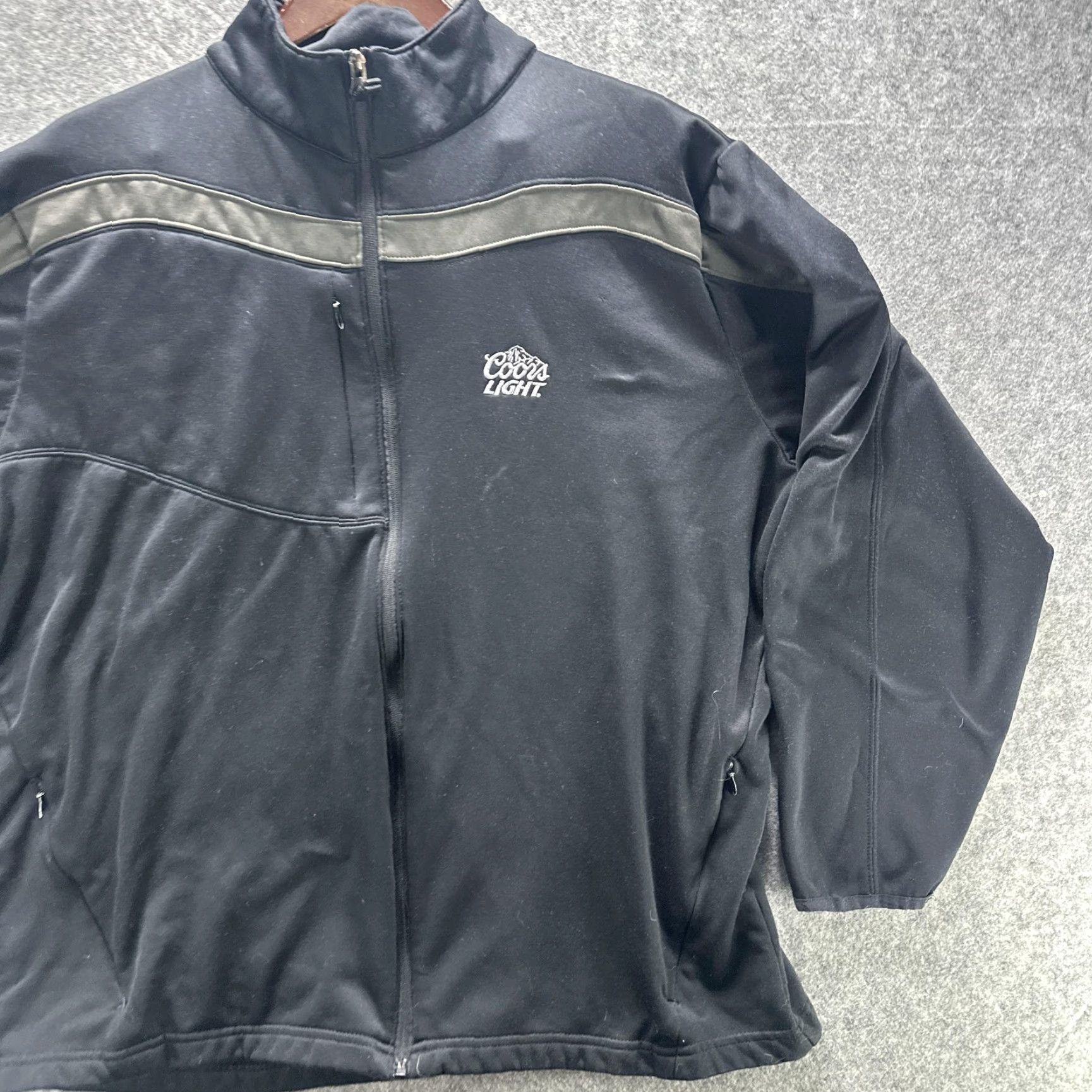 Vintage Antigua Jacket Mens XL Black Coors Light Beer Softshell Full Zip Lined Fleece Pockets Embroidered Logo Size US XL / EU 56 / 4 - 5 Thumbnail