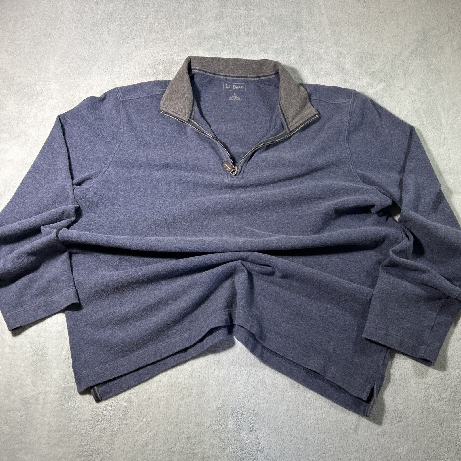 L.L. Bean LL Bean Qtr Zip Sweater Mens Large Fleece Cotton Pullover Size US L / EU 52-54 / 3 - 5 Thumbnail