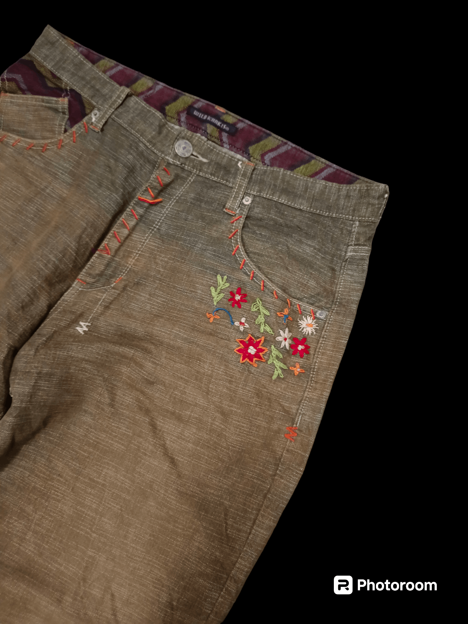 Japanese Brand FLARE RUSTY WILD KHAKIS DENIM PANTS Size US 33 - 5 Thumbnail