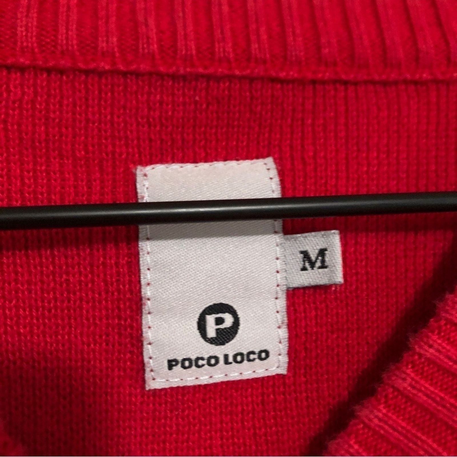 Other Poco Loco Star Knit Cotton Red White Pullover Sweater Size M / US 6-8 / IT 42-44 - 5 Thumbnail