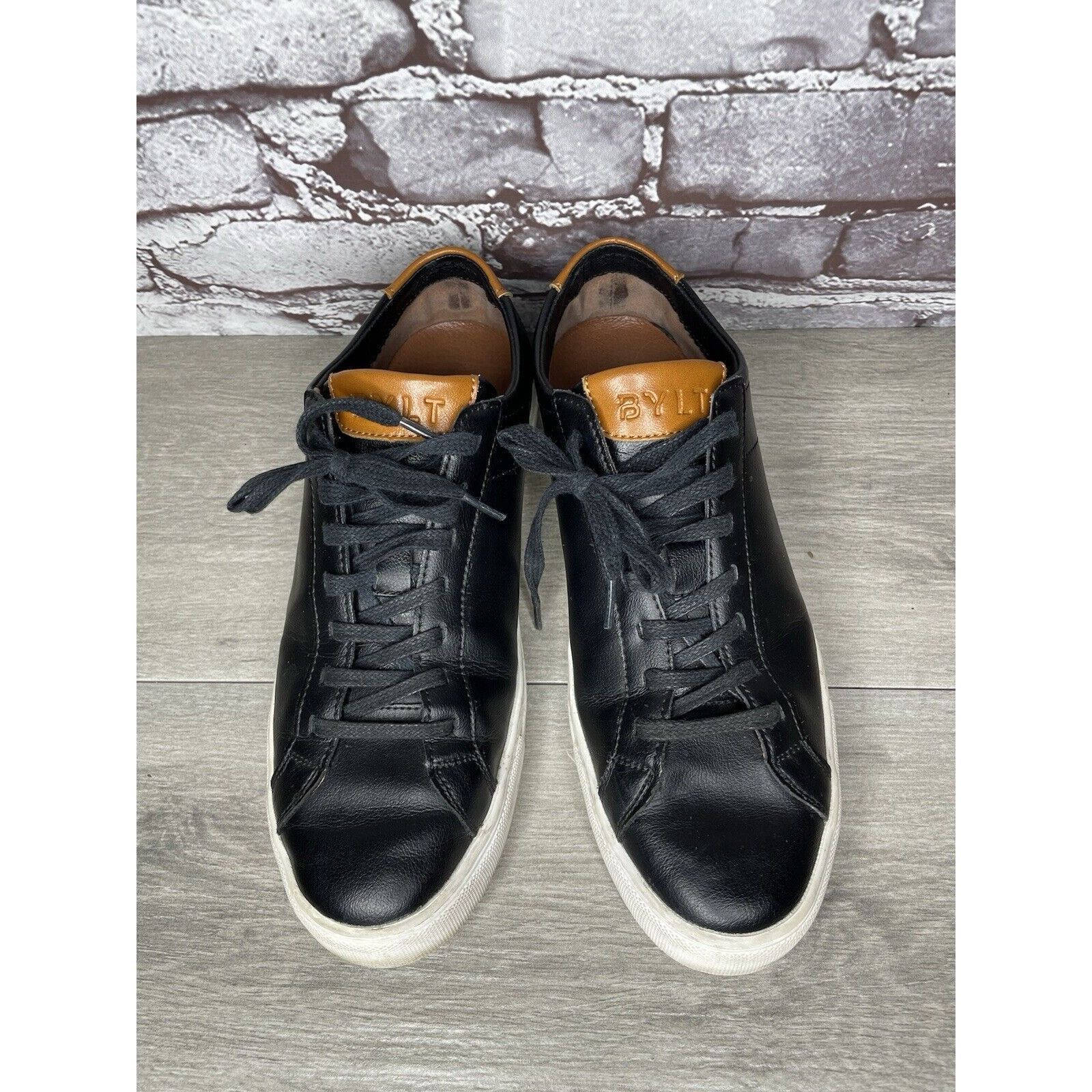 Other BYLT Everyday Shoes Black Leather Lace Up Casual Low Sneaker Size US 9 / EU 42 - 2 Thumbnail