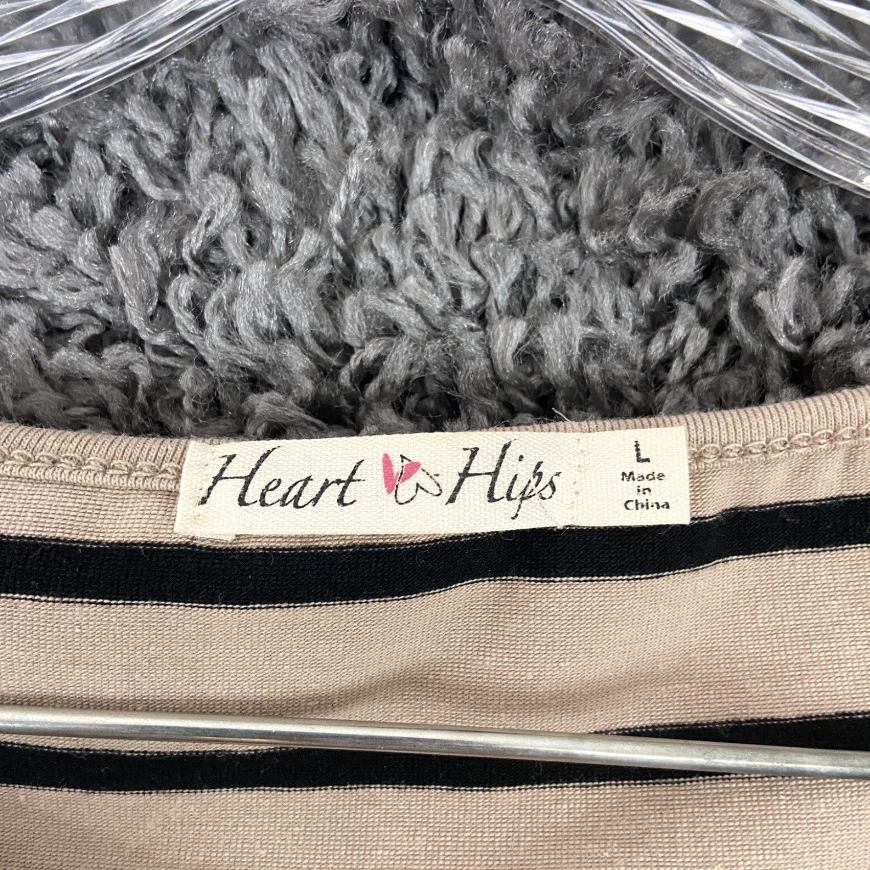 Vintage Heart Hips Body Con Dress Women’s L Brown Black Stripe Short Sleeve Size 36" / US 14 / IT 50 - 6 Thumbnail