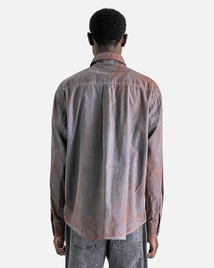 Y/Project o1s1v1r1oon0925 Pinched Logo Overshirt in Grey/Dust Size US XL / EU 56 / 4 - 2 Thumbnail
