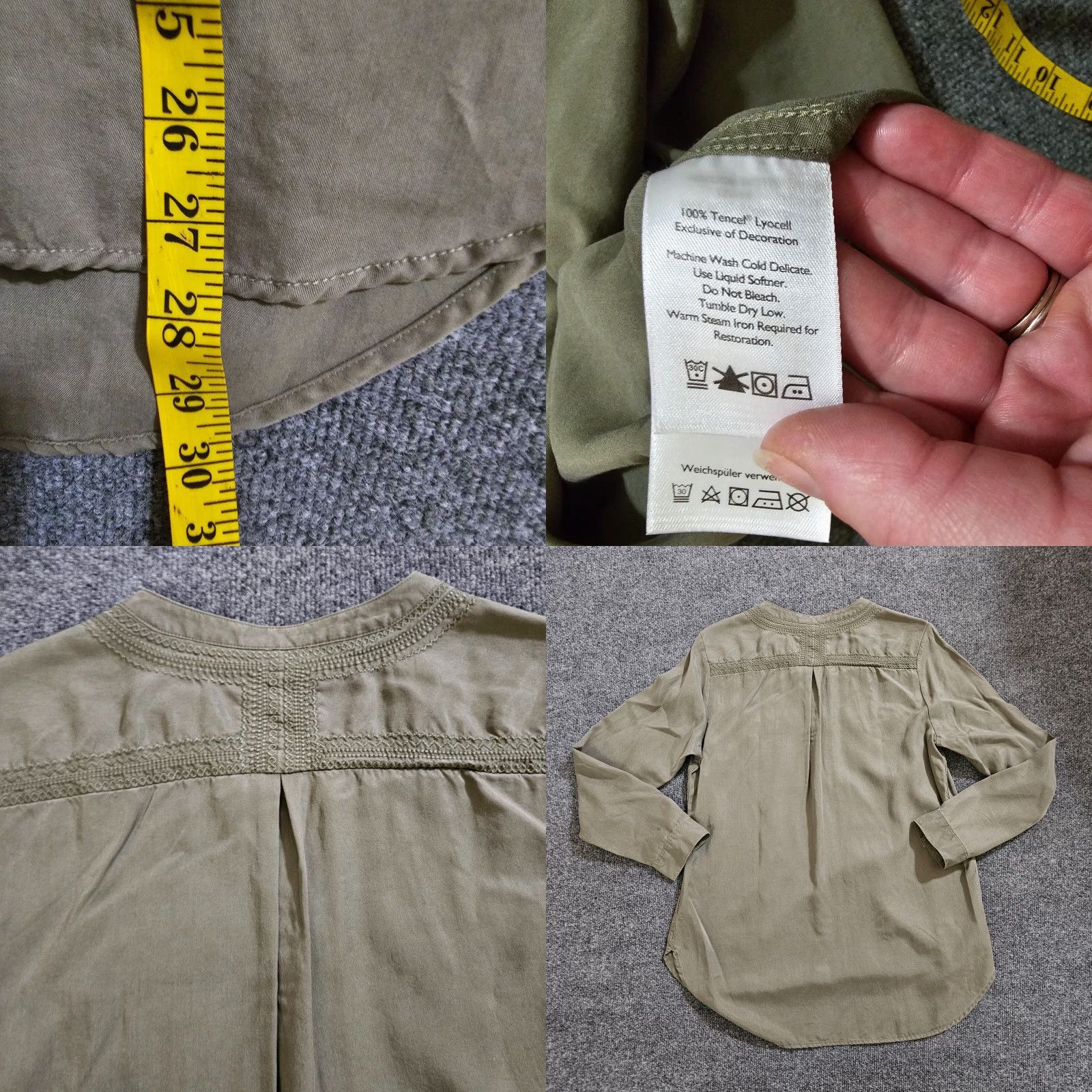 Eddie Bauer Eddie Bauer Women Blouse V-Neck Embroidered Green Top Medium Shirt Casual Size M / US 6-8 / IT 42-44 - 8 Thumbnail
