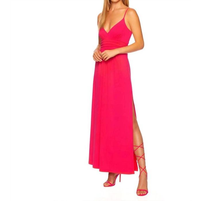 Designer SUSANA MONACO Gathered Maxi Dress In Watermelon | Grailed