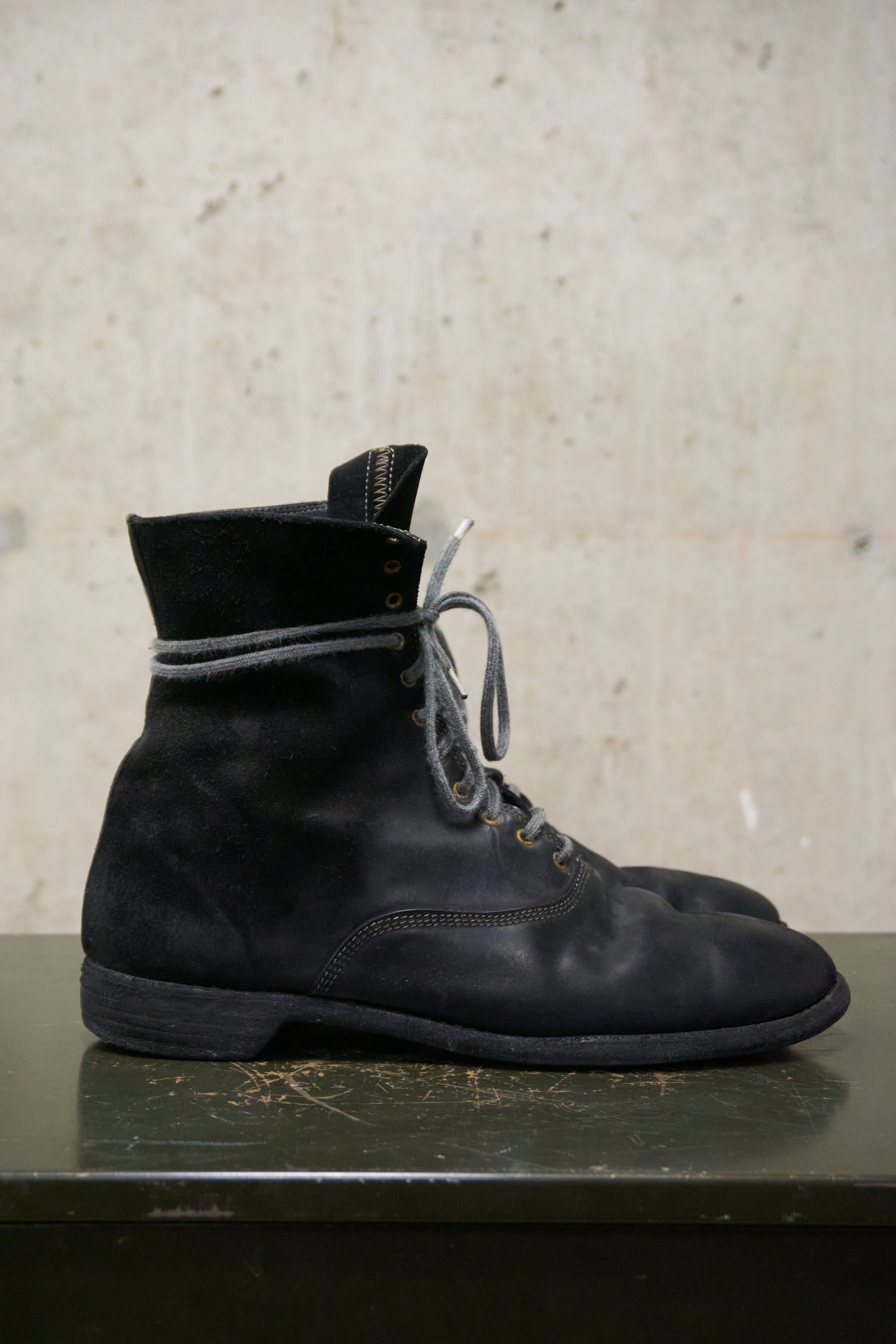 Guidi Guidi Black Reverse Horse Leather Ankle Boots Size US 8 / EU 41 - 6 Thumbnail