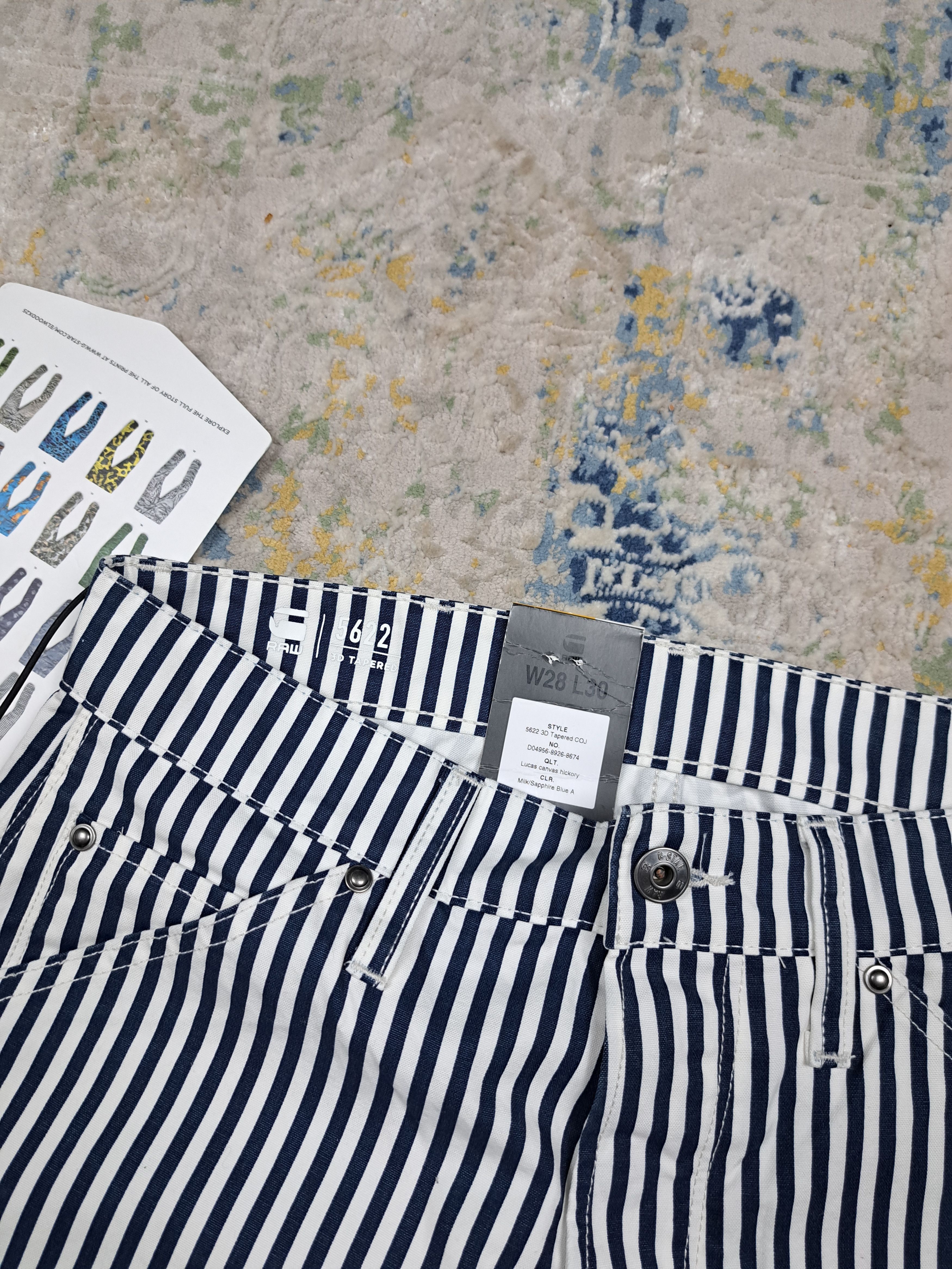 G-Star × Pharrell Pharell Williams G Star Raw Elwood Hickory Stripe Pant Size US 28 / EU 44 - 2 Thumbnail