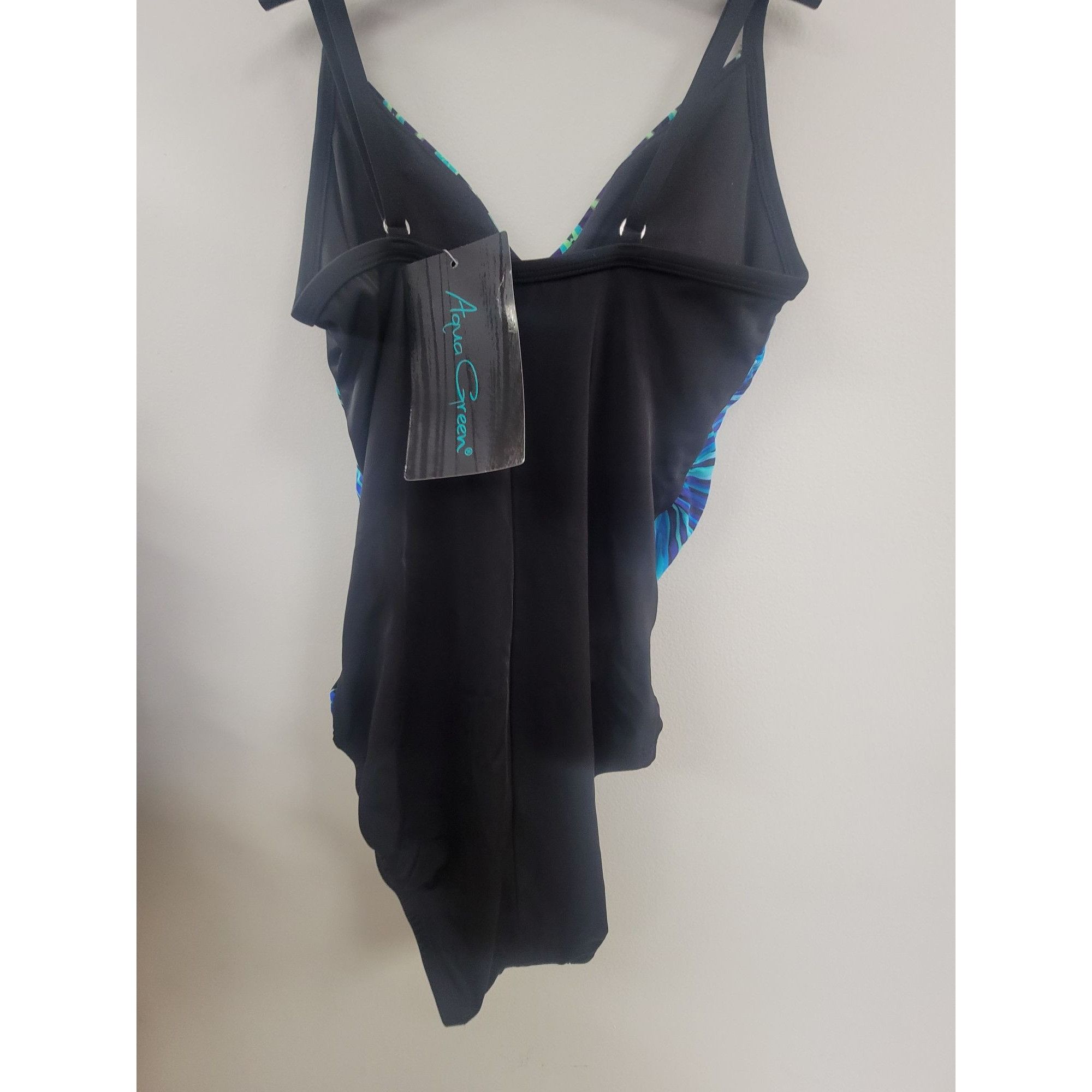 Other Aqua Green Womens Tropical Print One-Piece Swimsuit Adjustab Size ONE SIZE - 4 Thumbnail