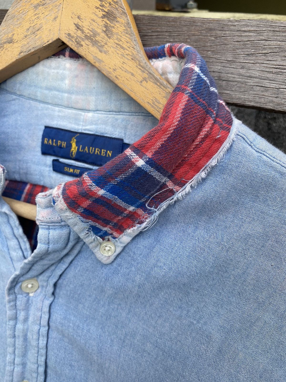 Vintage Vintage Polo Ralph Lauren Inner Flannel Shirt - distressed Size US M / EU 48-50 / 2 - 9 Thumbnail