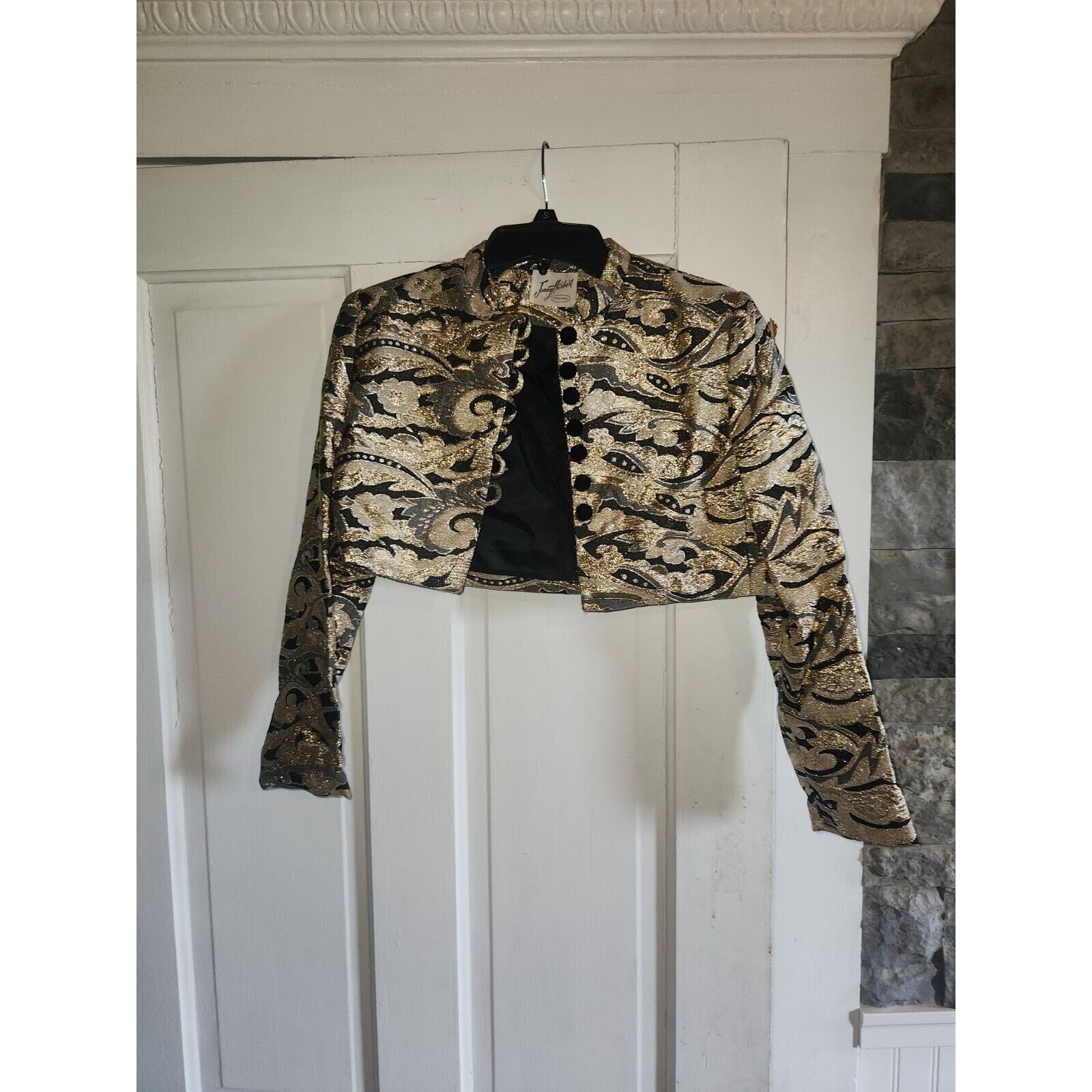 Other Jonny Herbert 1950's CROPPED METALLIC BROCADE JACKET Size S / US 4 / IT 40 - 1 Thumbnail