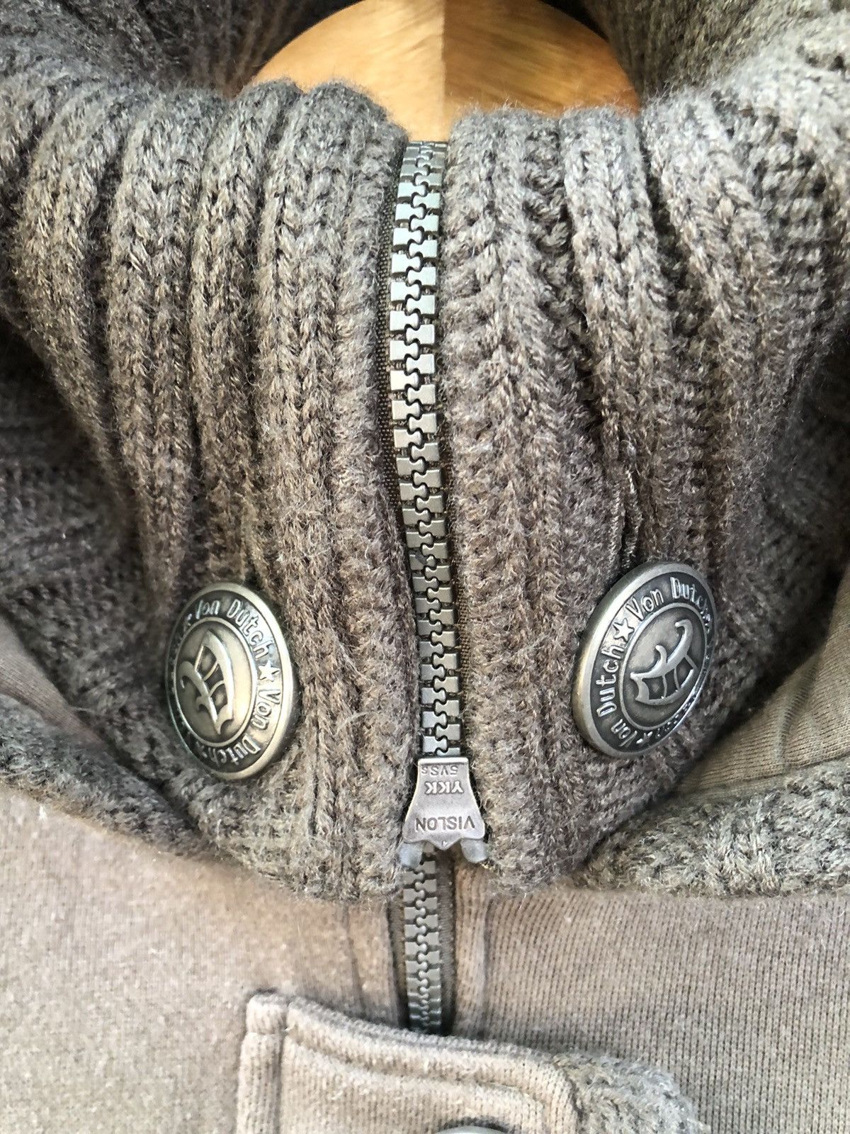 Vintage Vintage Y2K Von Dutch Fullzipper Sweater Punk Military Style Size US L / EU 52-54 / 3 - 6 Thumbnail
