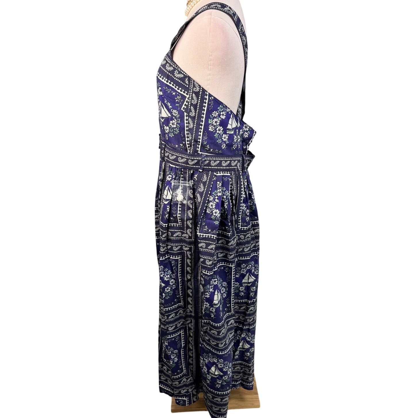 Hunter Bell Hunter Bell Bon Voyage Cleo Dress nautical print size 12 Size XL / US 12-14 / IT 48-50 - 10 Thumbnail