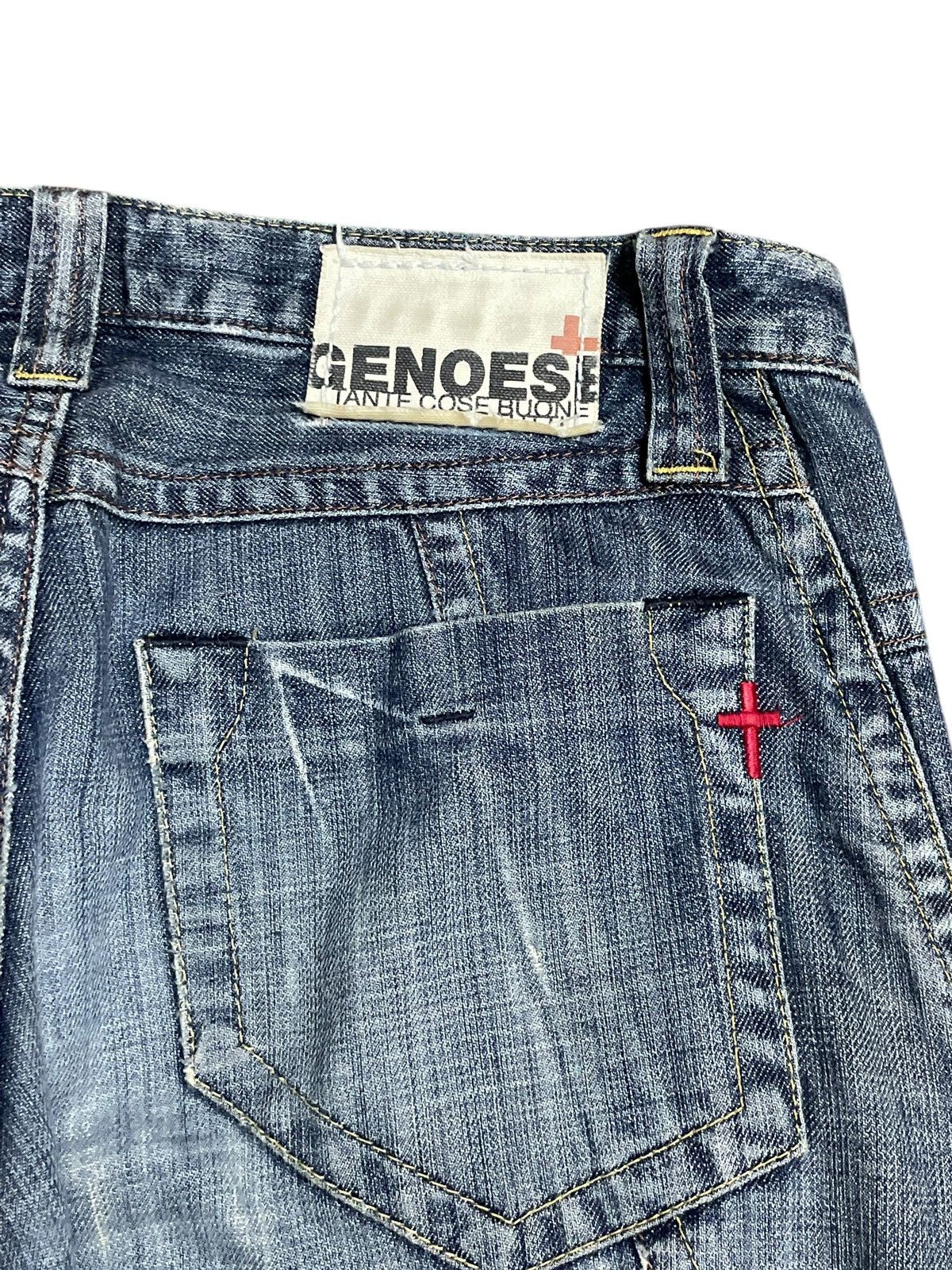If Six Was Nine Vintage Y2k Genoese Tante Cose Buone Cross Logo Flare Jeans Size US 33 - 10 Thumbnail