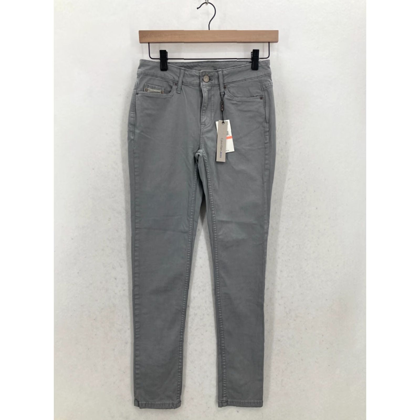 Calvin Klein Calvin Klein Jeans Women's 26 Gray Stretch 5-Pocket Pants Casual Preppy Modern Size 26" / US 2 / IT 38 - 2 Thumbnail