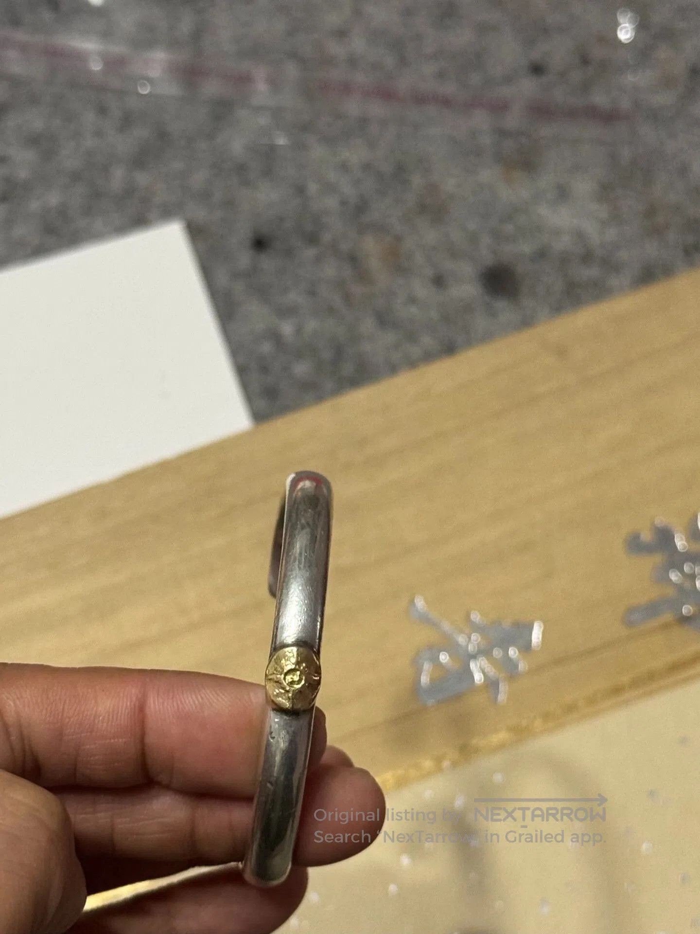 First Arrow's Silver Gold Accent Bracelet.