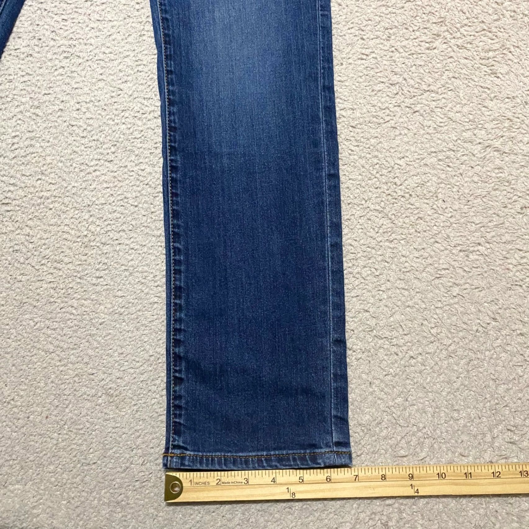 Gap Gap Jeans 29x30 Blue Denim Medium Wash Slim Straight Mid Rise Stretch Jeans Mens Regular 5-Pocket Blue 2101 Size US 29 - 5 Thumbnail