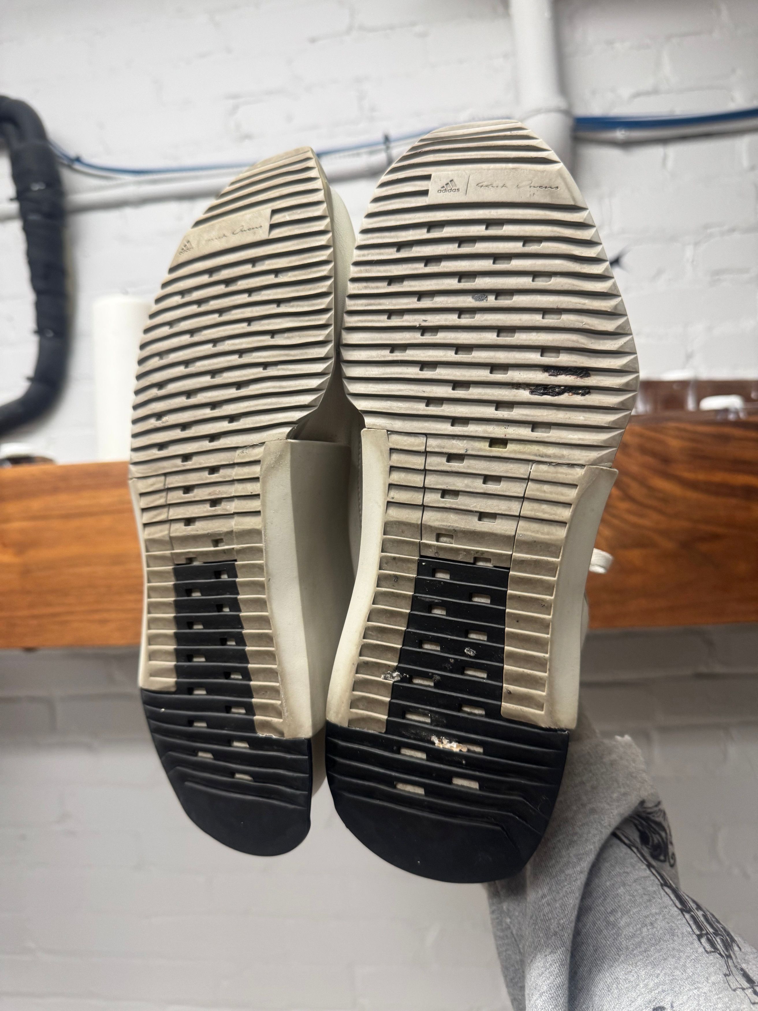 Rick Owens SS2021 Rick Owens ‘Phlegethon’ Milk White Leather Runners Size US 7.5 / EU 40-41 - 5 Thumbnail