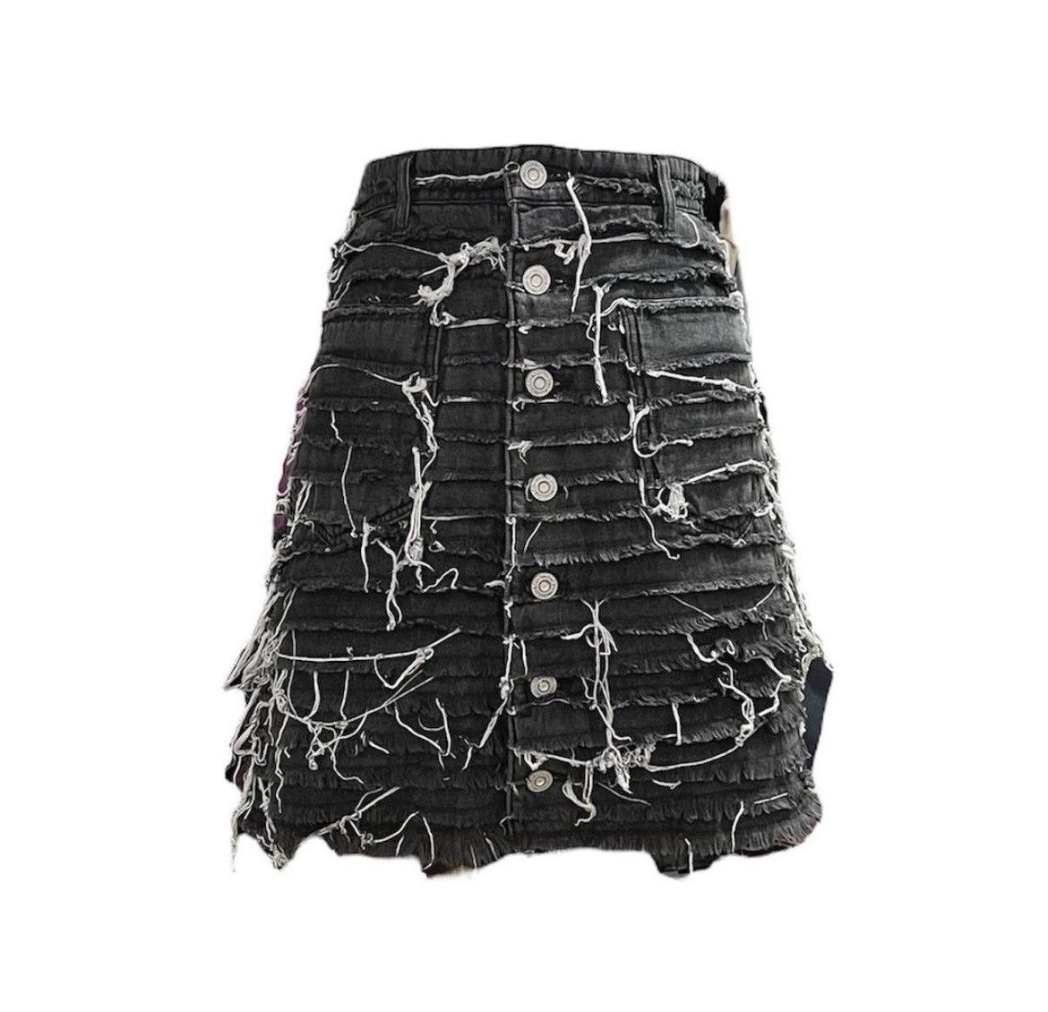 Japanese Brand Vintage Moussy Black Hagi Skirt Size 26" / US 2 / IT 38 - 1 Thumbnail
