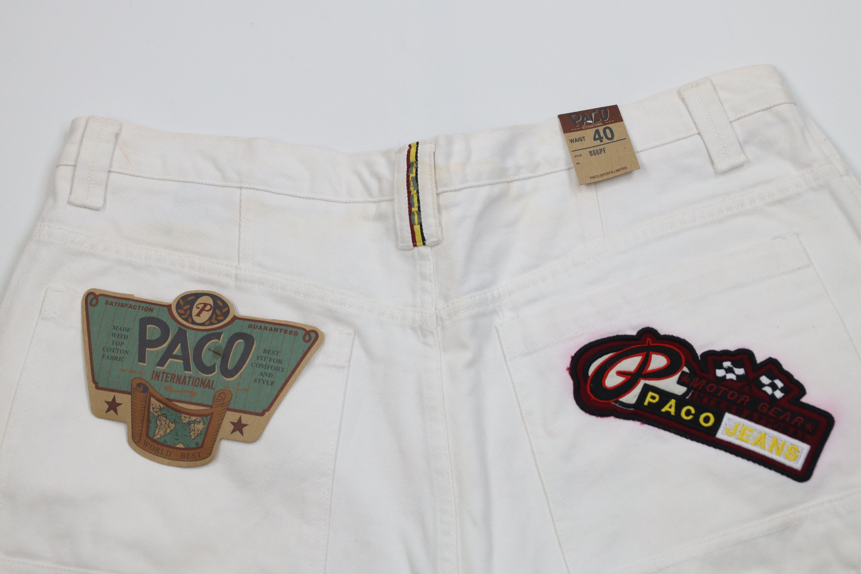 Vintage Deadstock Vintage 90s Paco Sports Baggy Racing Denim Shorts Size US 40 / EU 56 - 14 Thumbnail