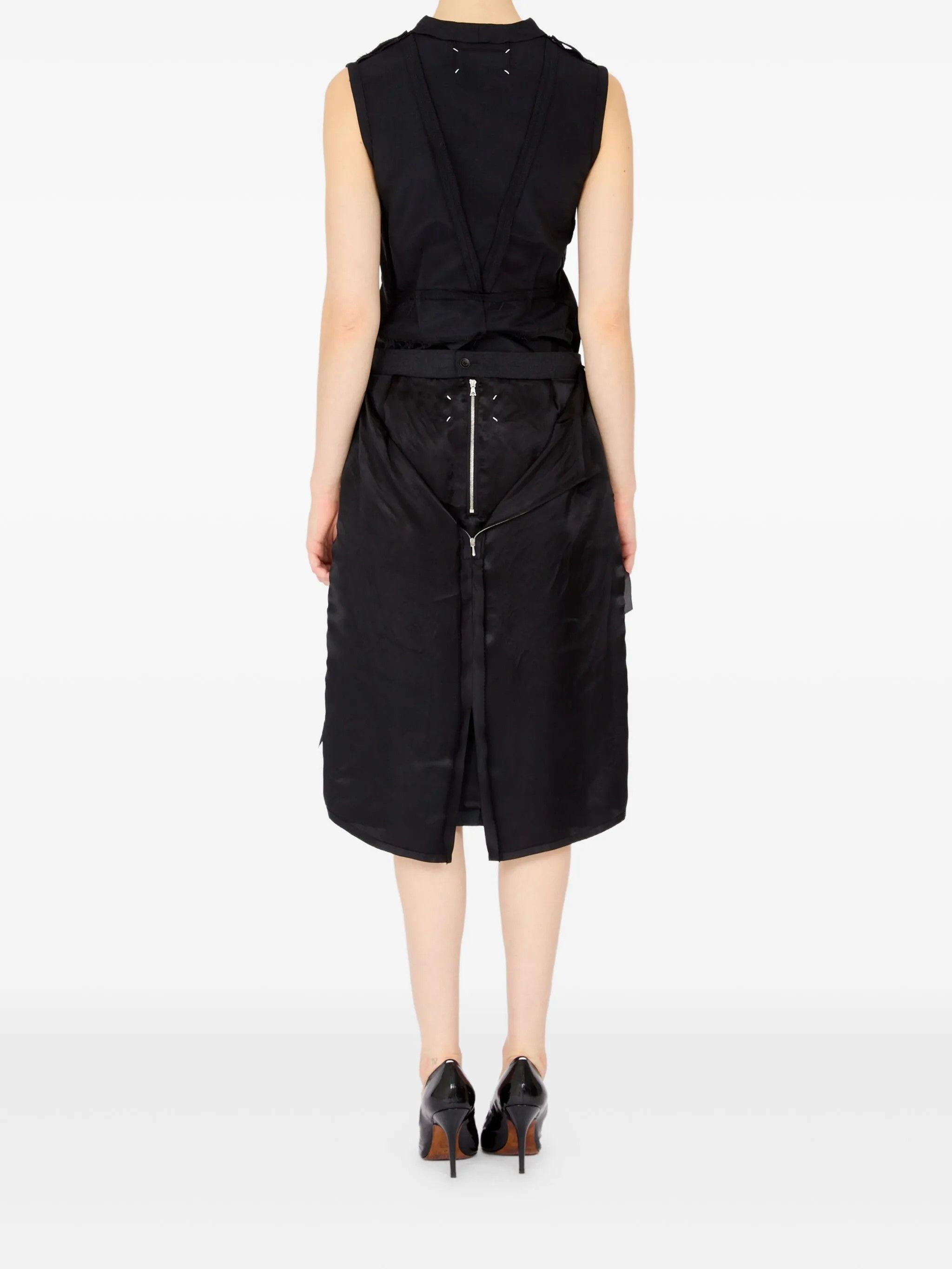 Maison Margiela o1w1db10526 Midi Skirt in Dark Grey Size 25" / US 0 / IT 36 - 5 Thumbnail